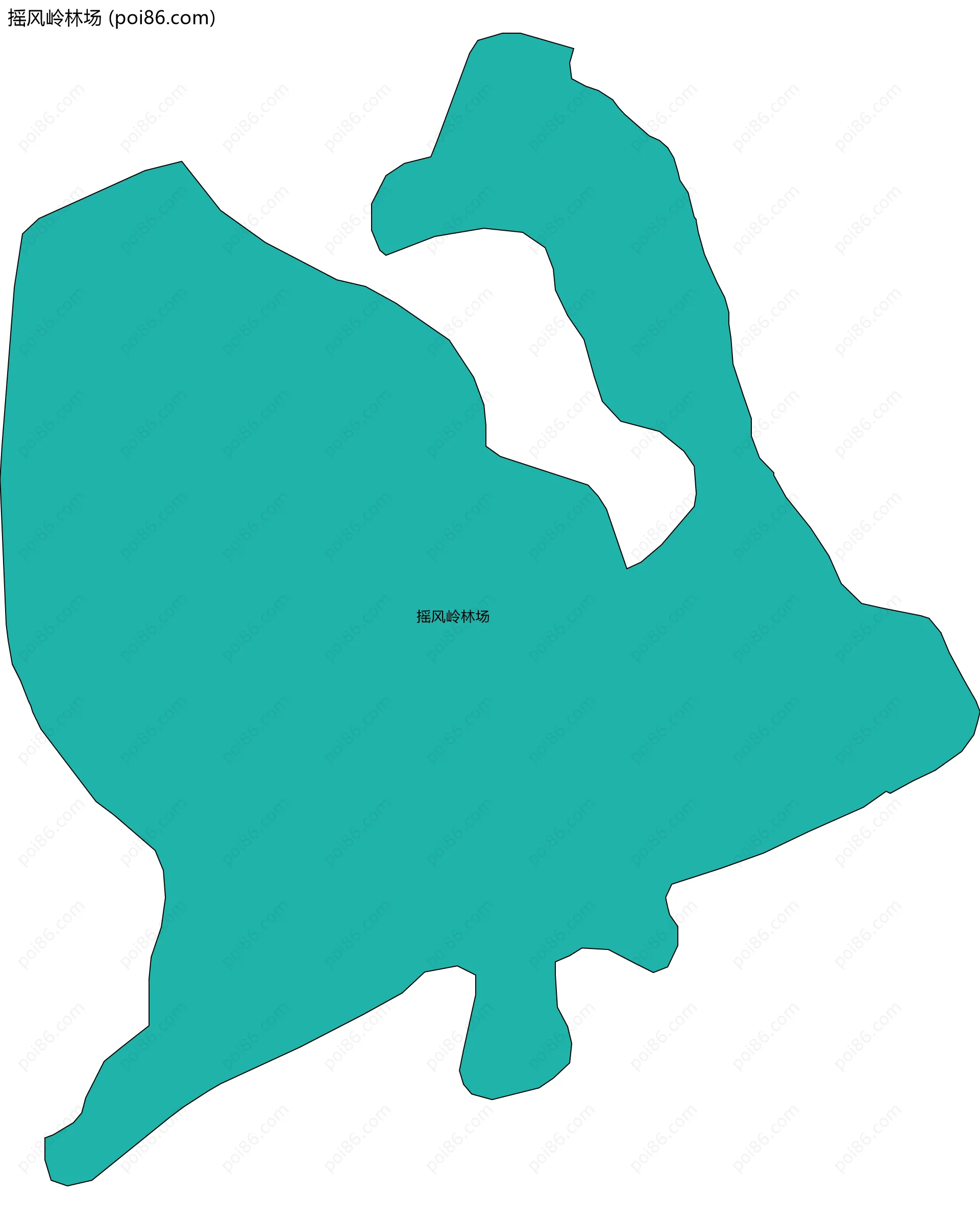 摇风岭林场边界地图