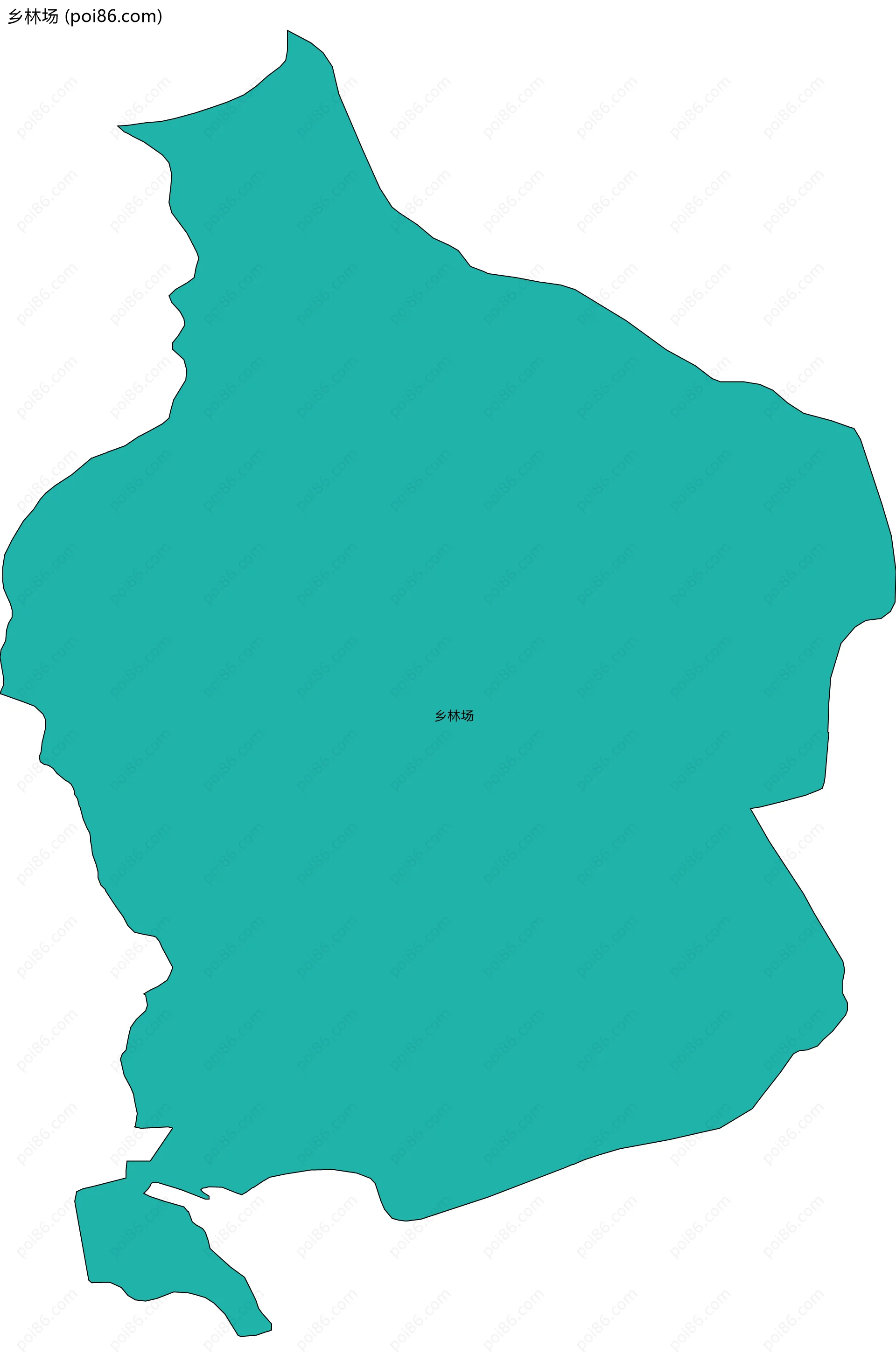 乡林场边界地图