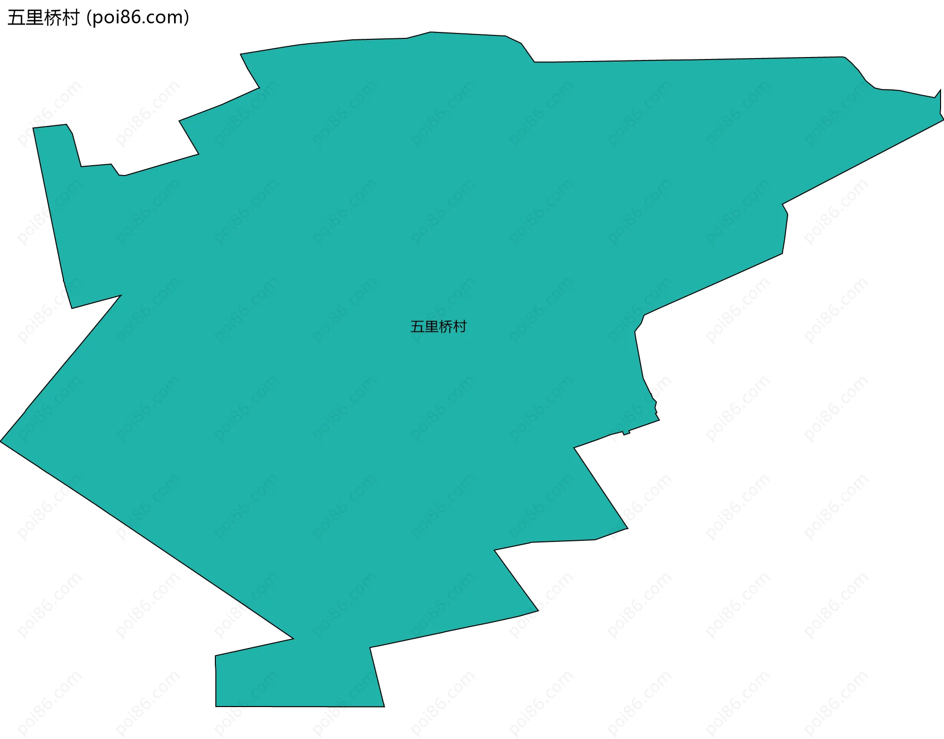 五里桥村边界地图