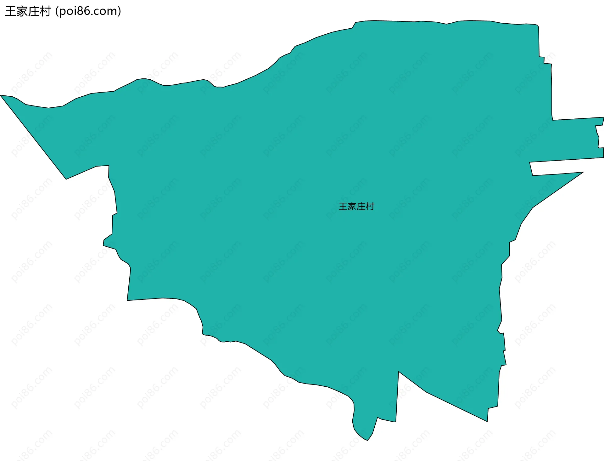 王家庄村边界地图