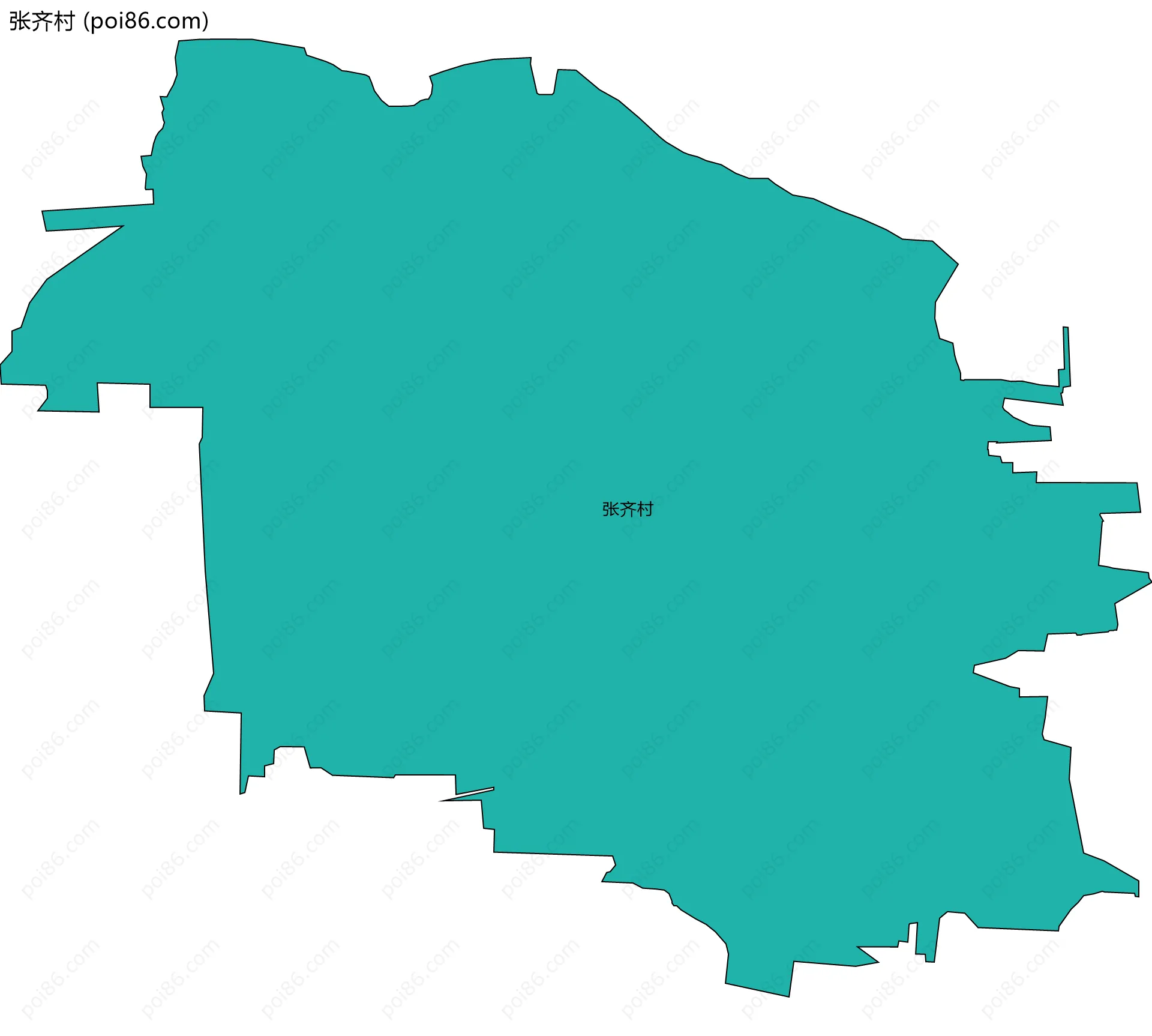 张齐村边界地图