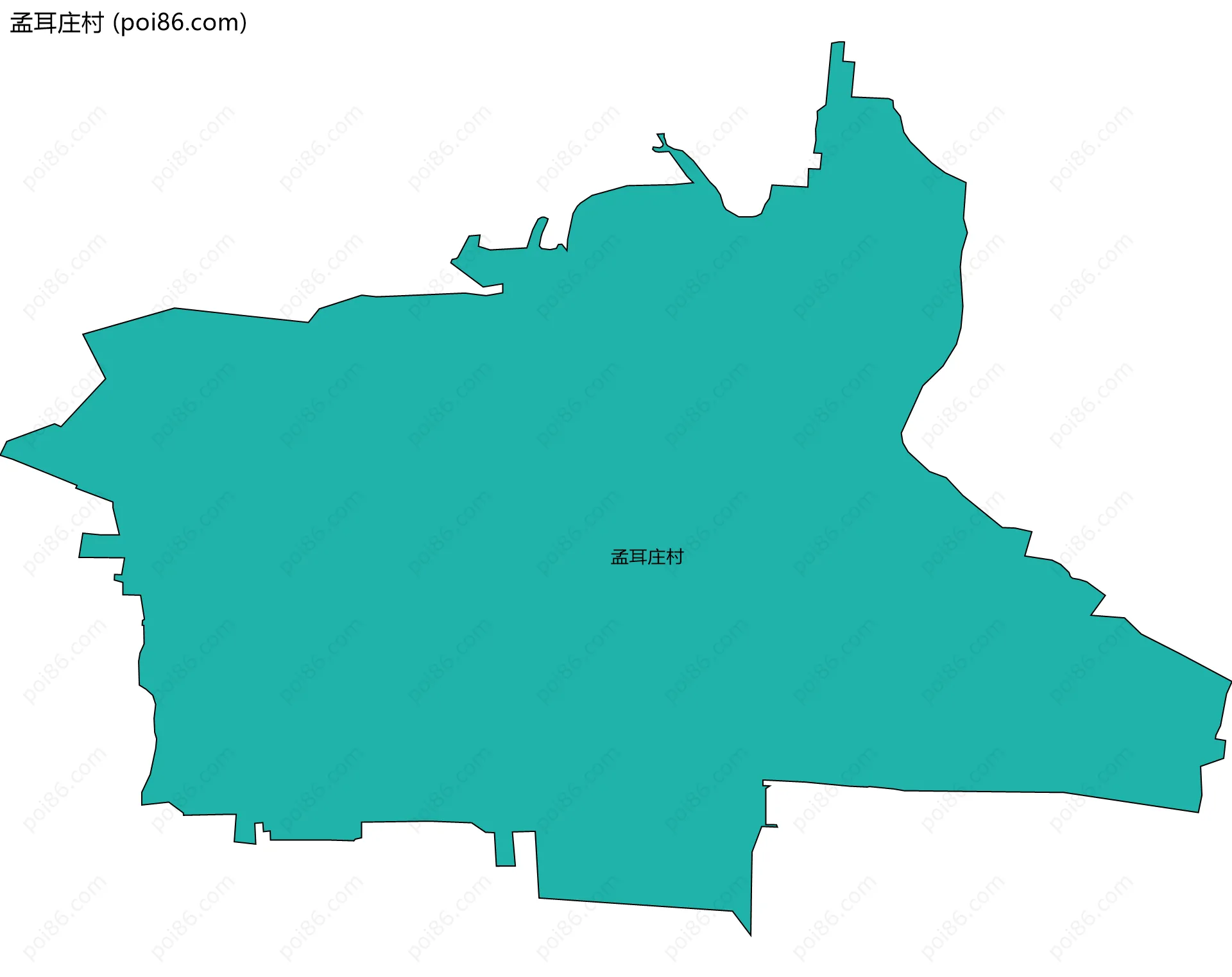 孟耳庄村边界地图