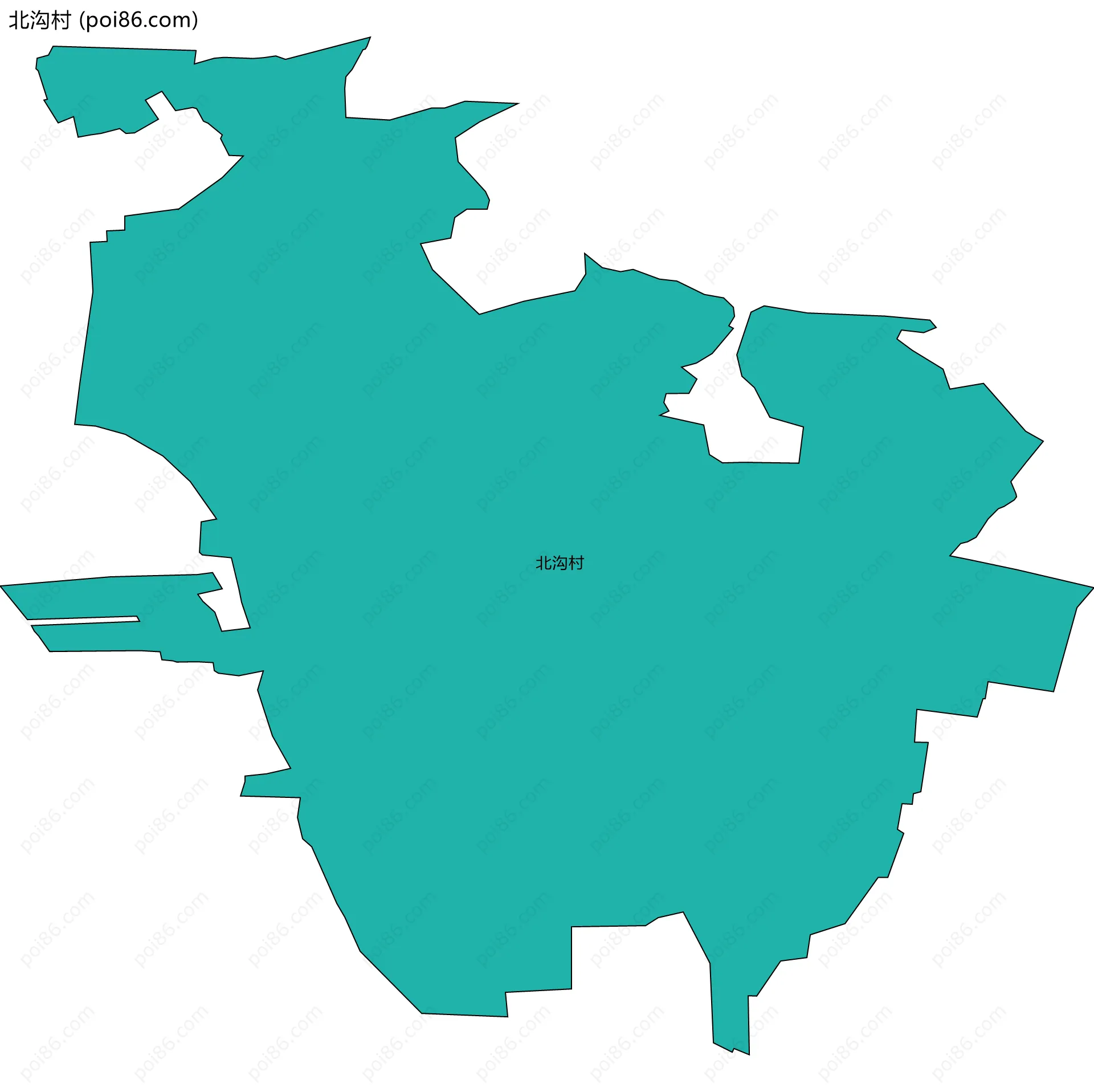 北沟村边界地图