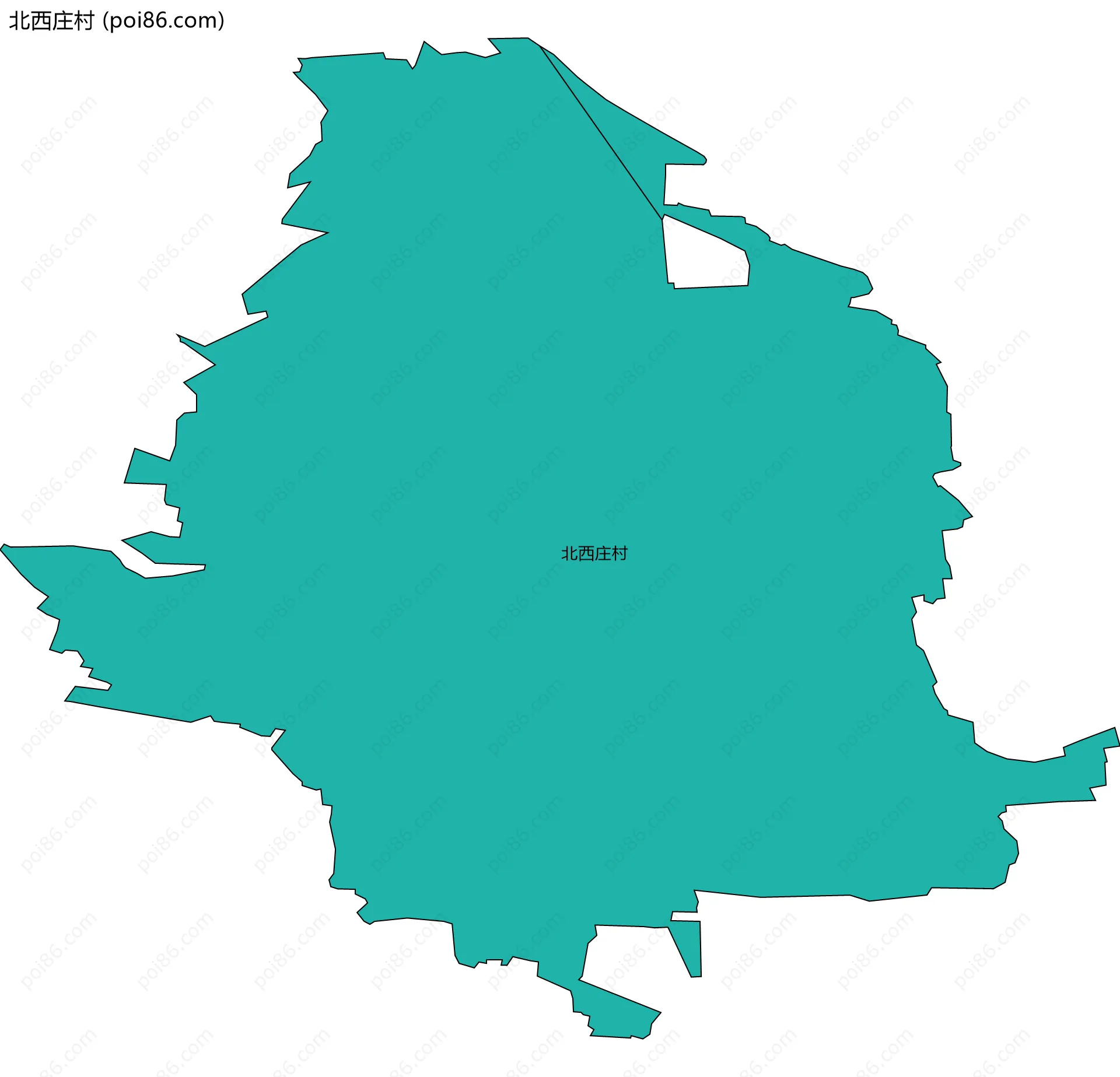 北西庄村边界地图