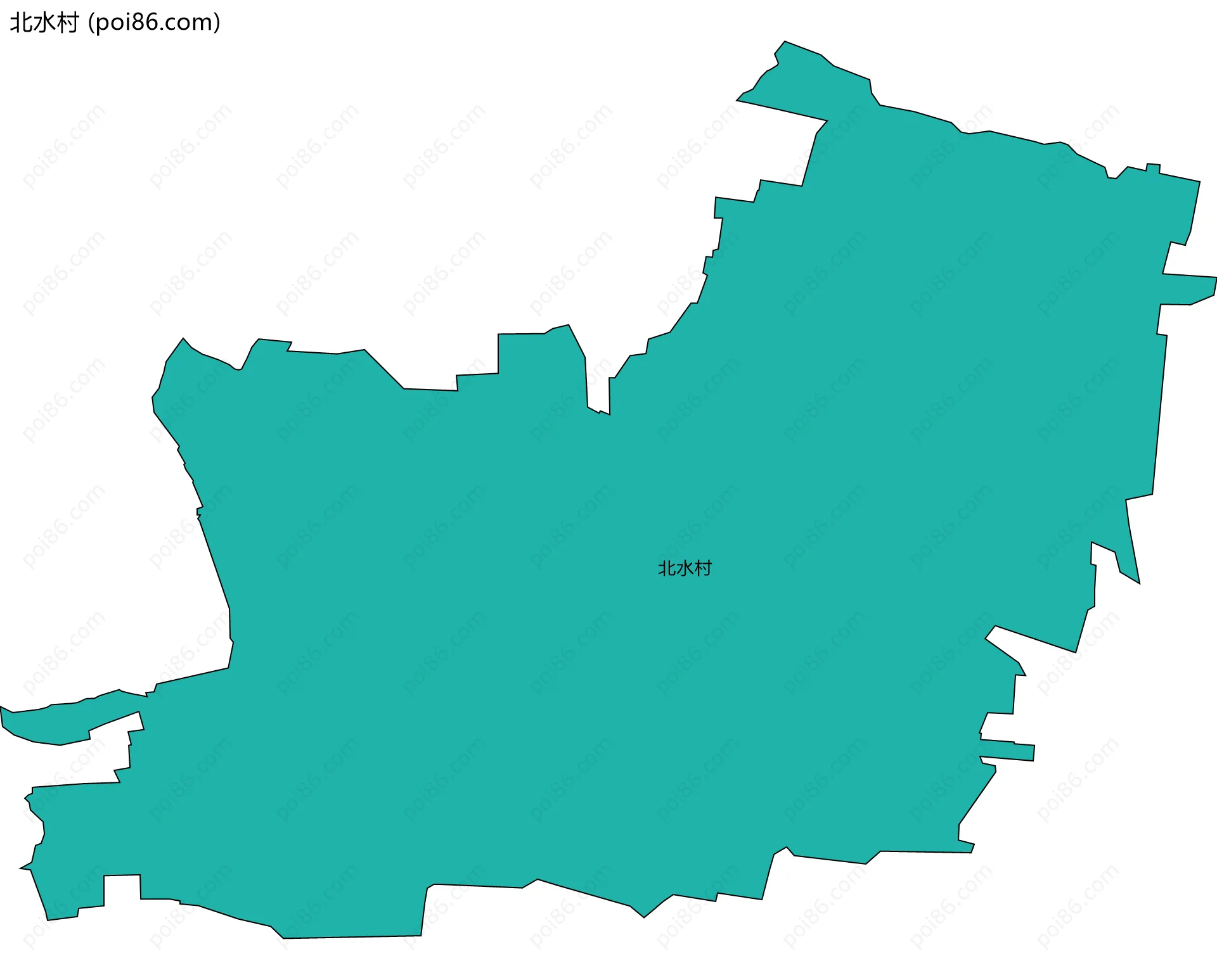 北水村边界地图
