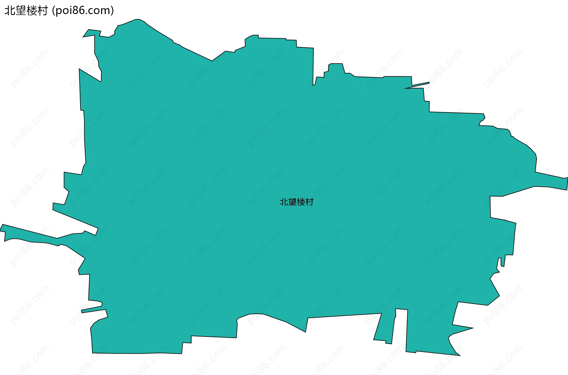 北望楼村边界地图