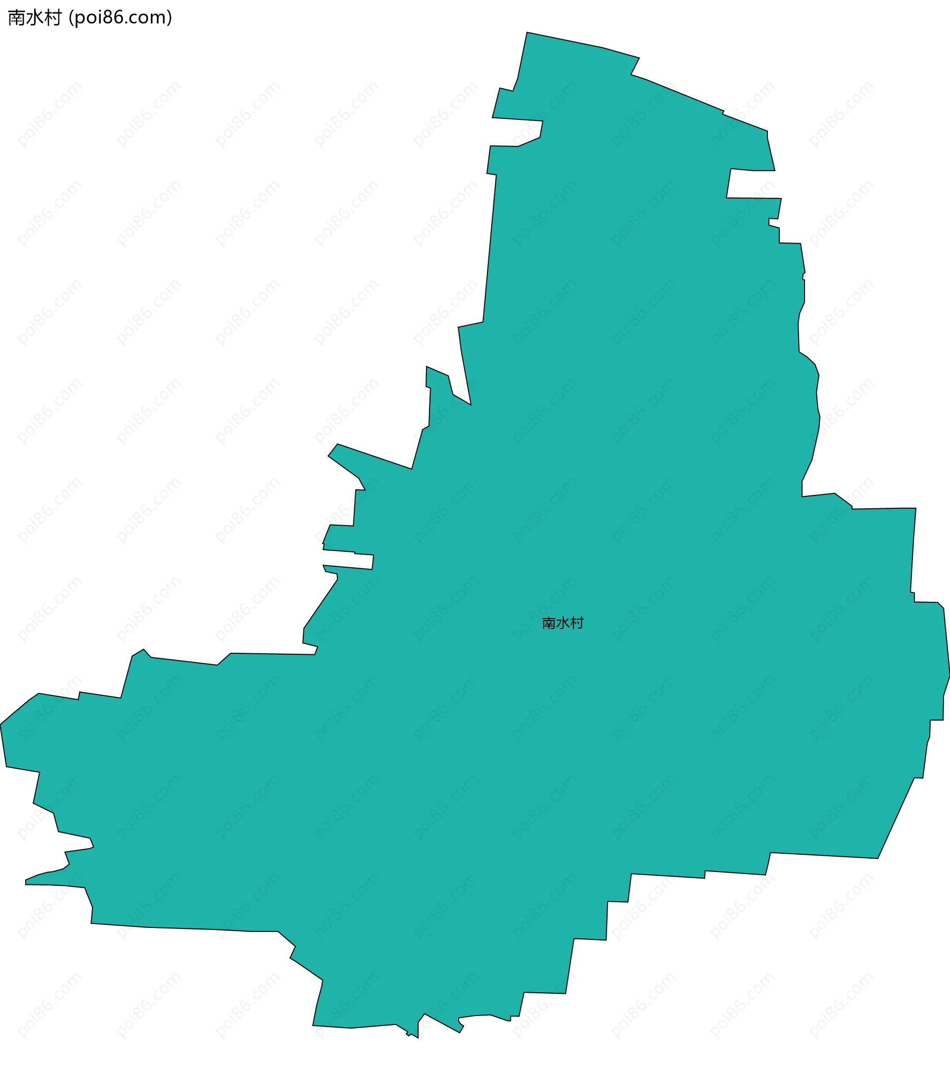 南水村边界地图
