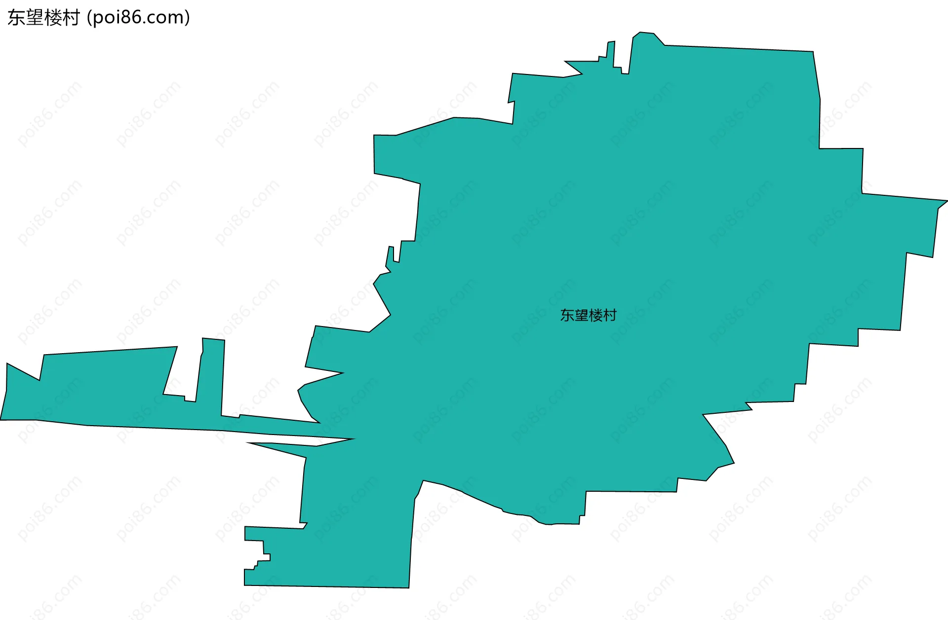 东望楼村边界地图