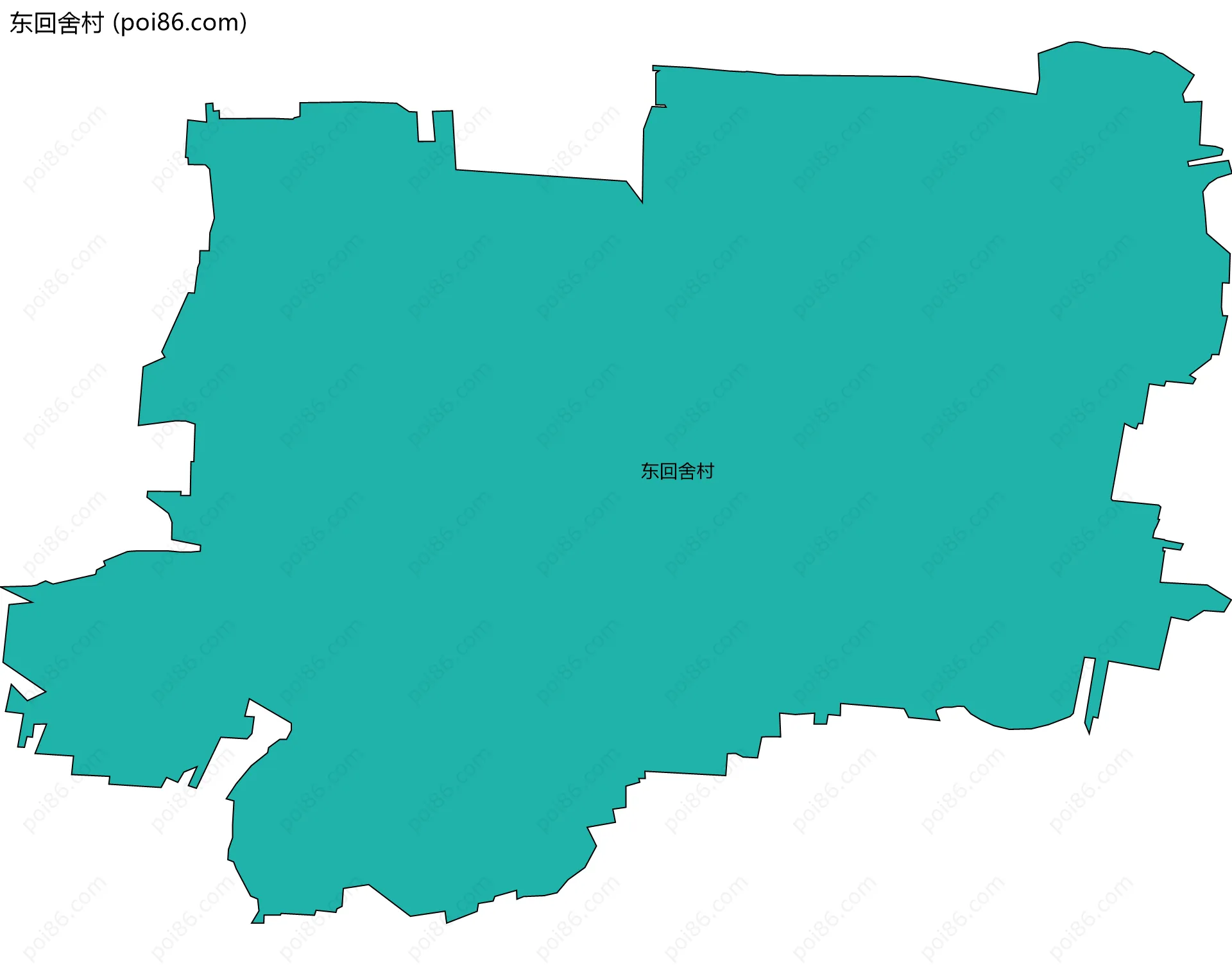 东回舍村边界地图