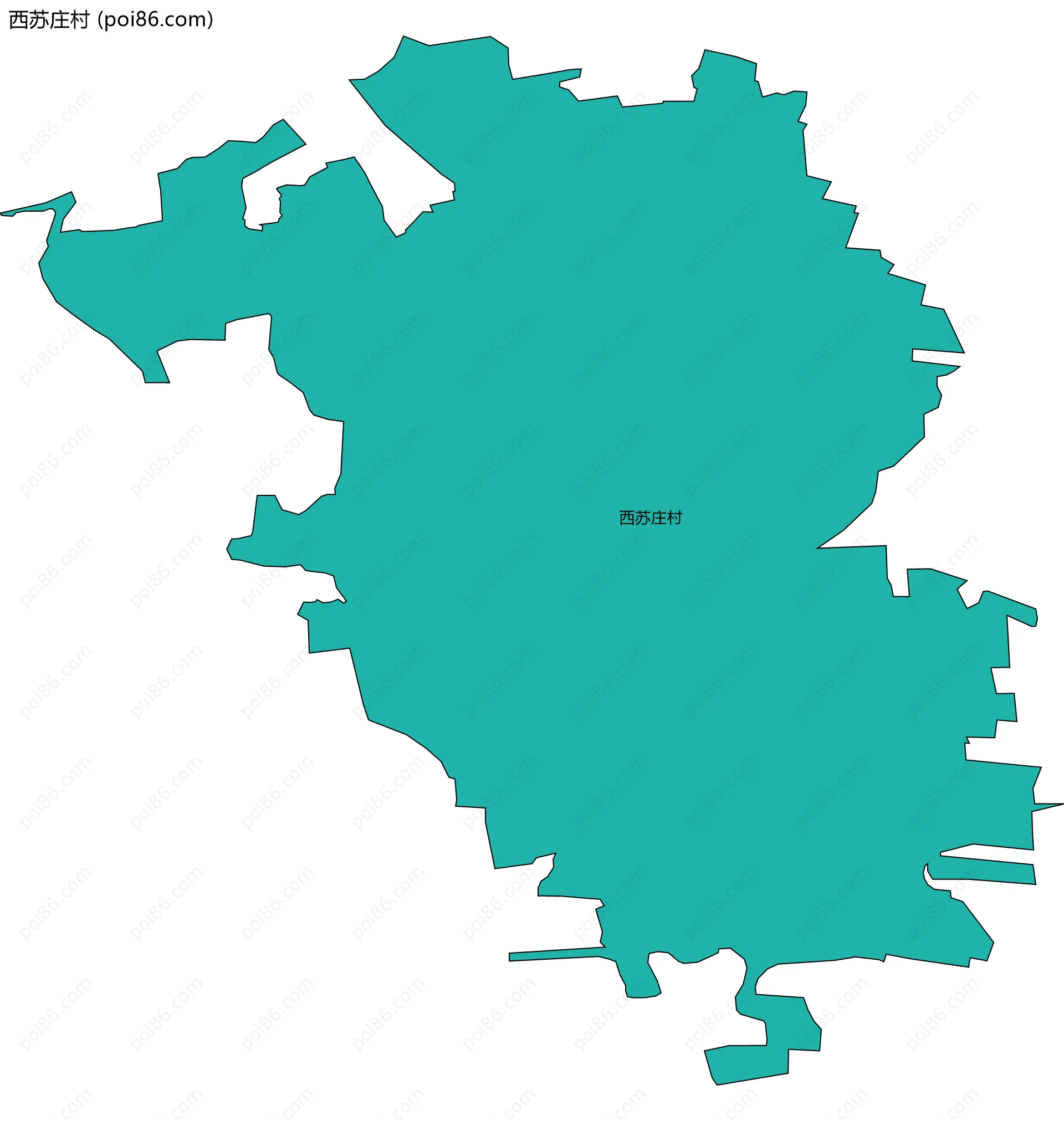 西苏庄村边界地图