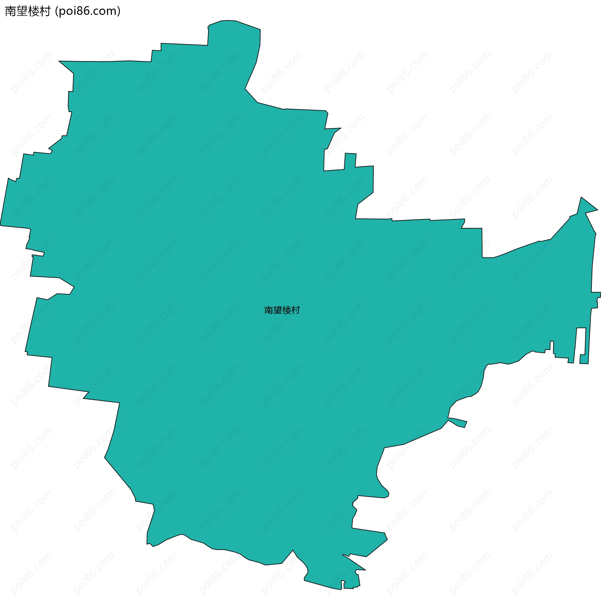 南望楼村边界地图