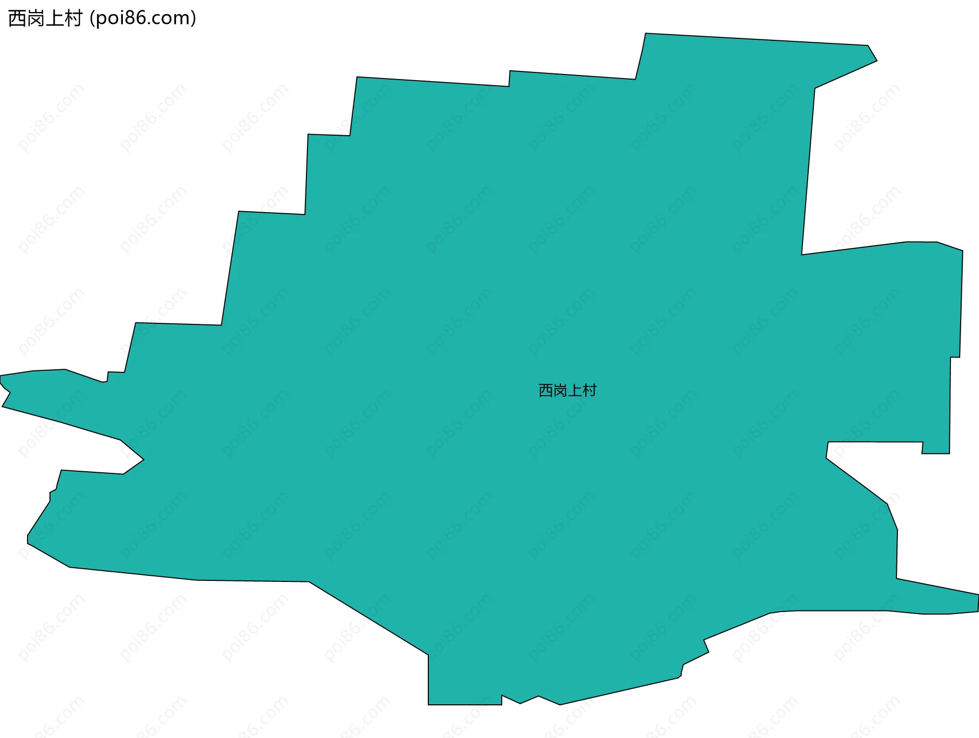 西岗上村边界地图
