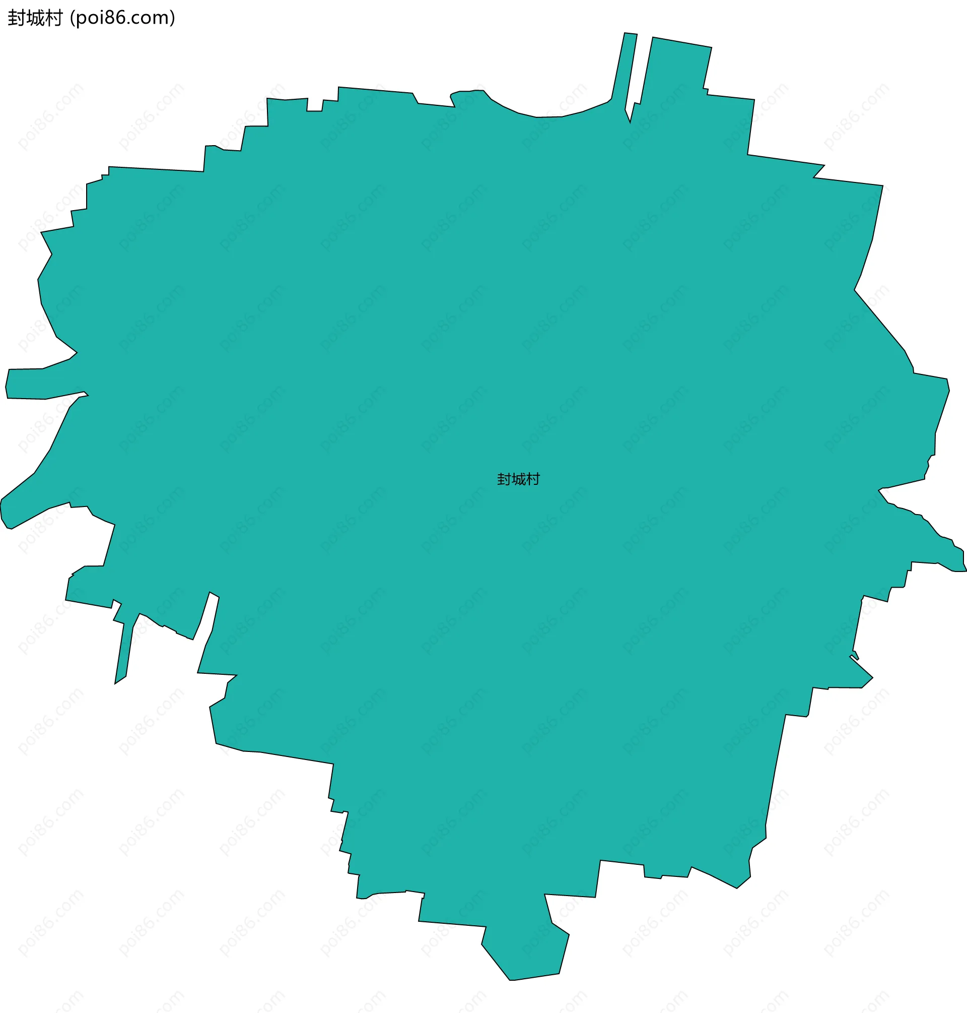 封城村边界地图