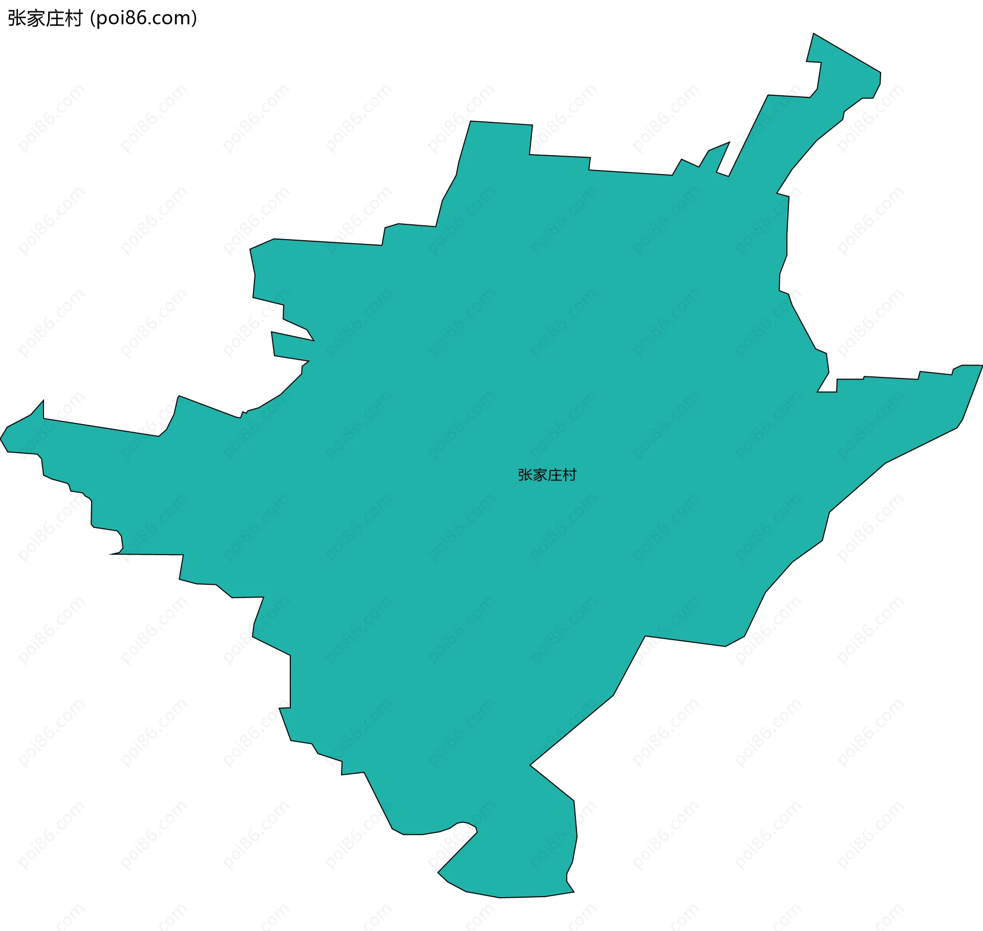 张家庄村边界地图