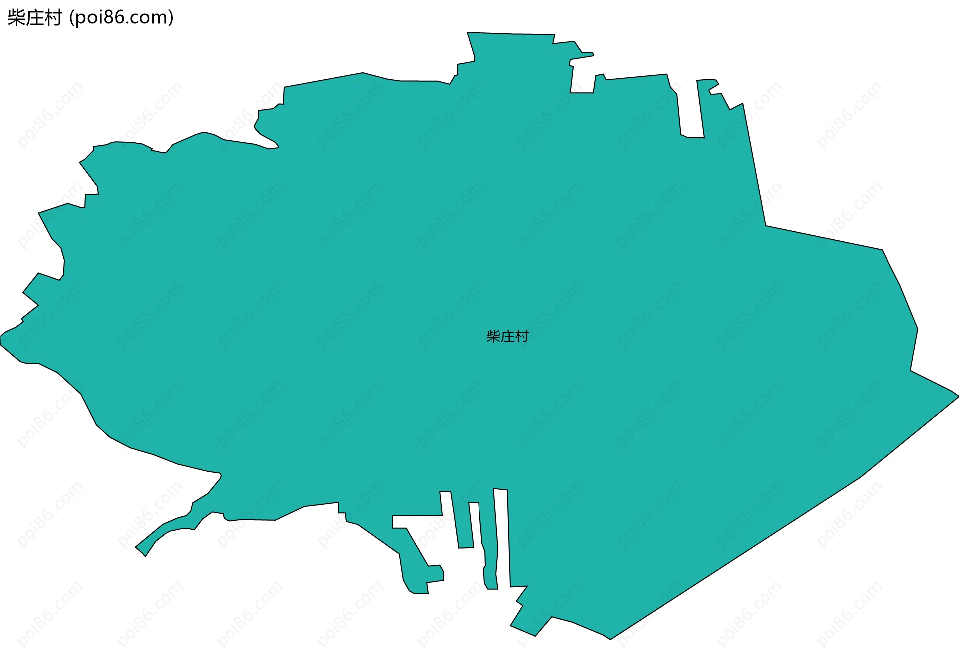 柴庄村边界地图