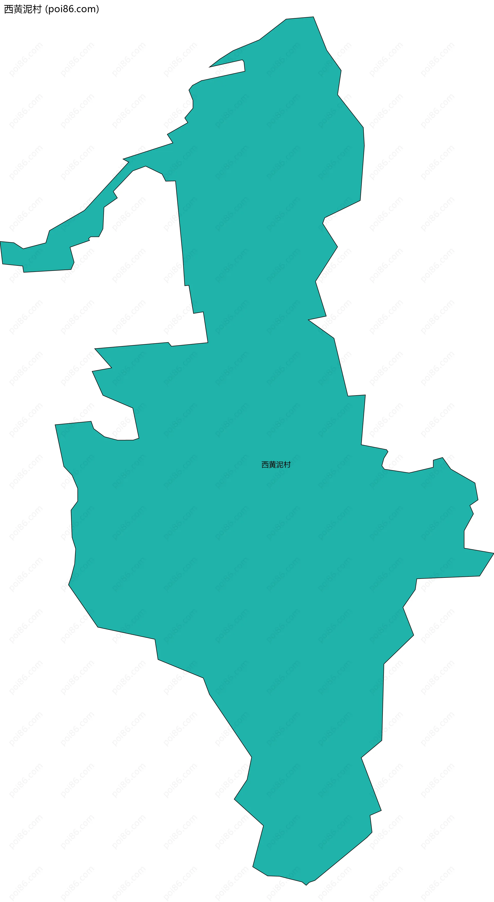 西黄泥村边界地图