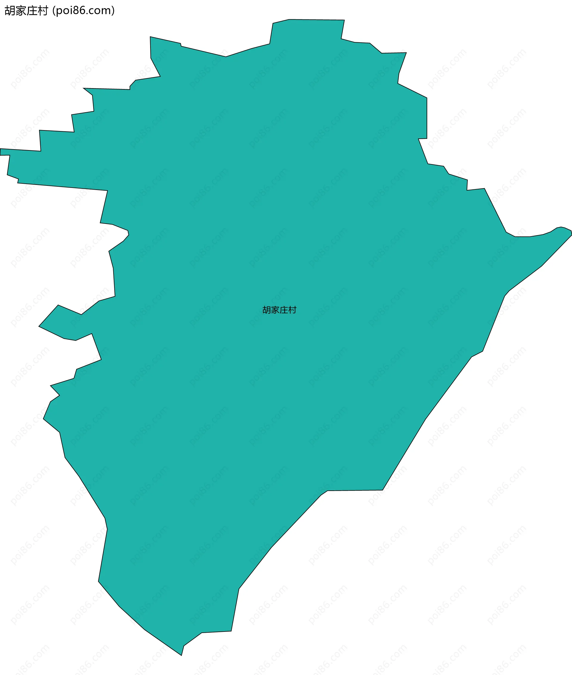 胡家庄村边界地图
