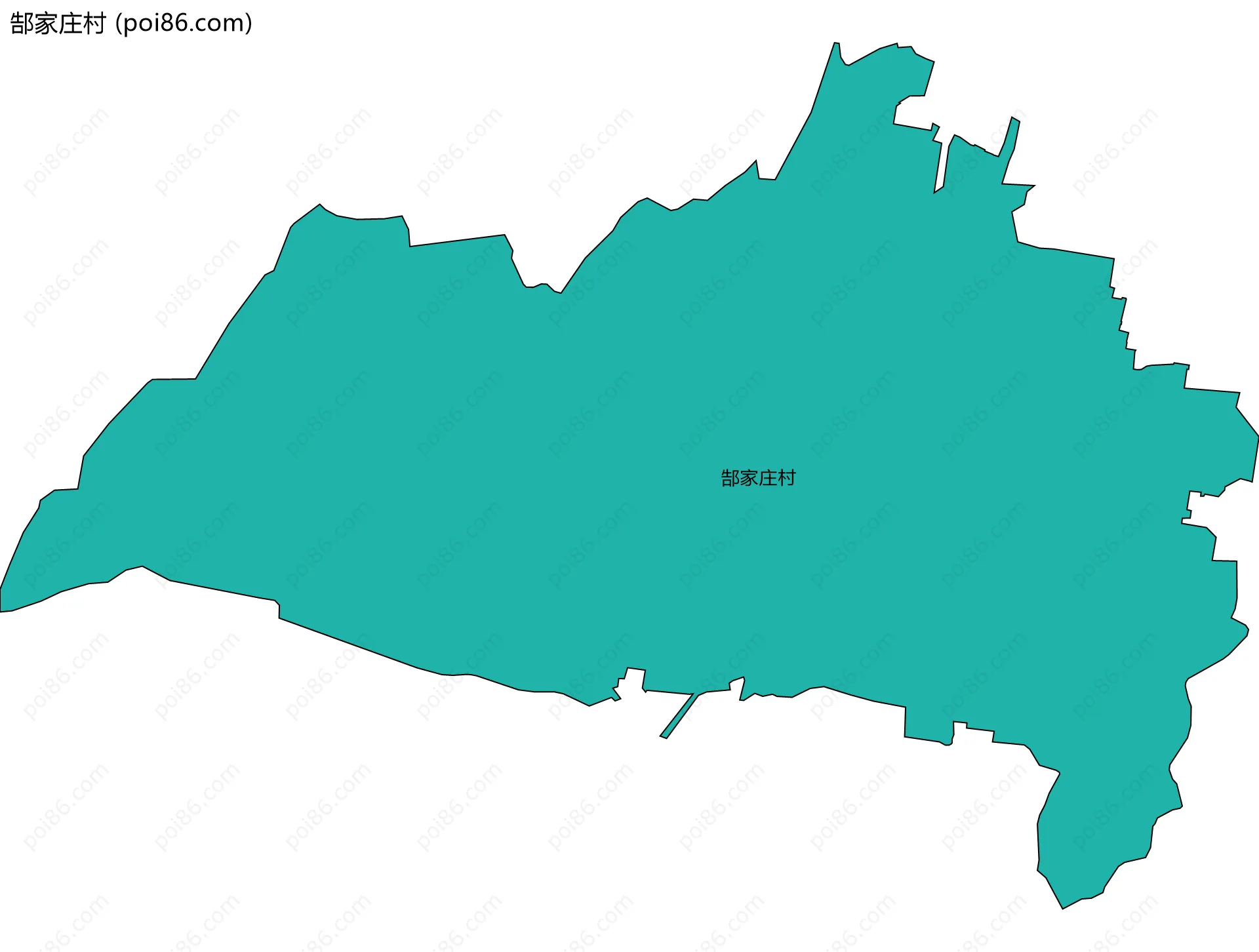 郜家庄村边界地图