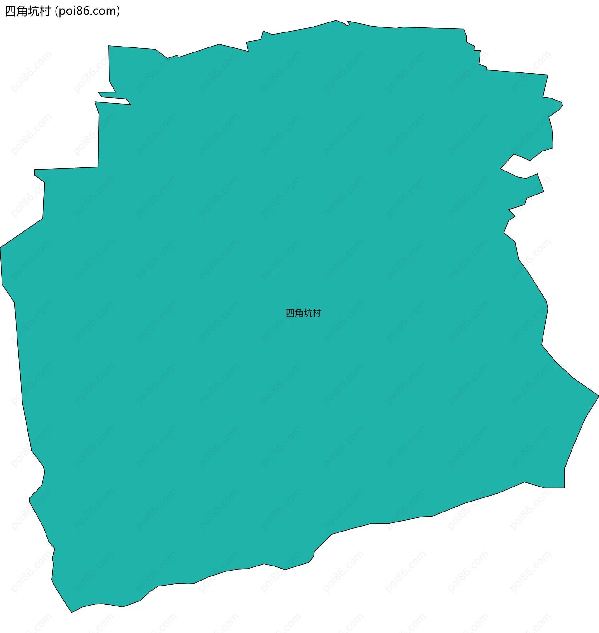 四角坑村边界地图
