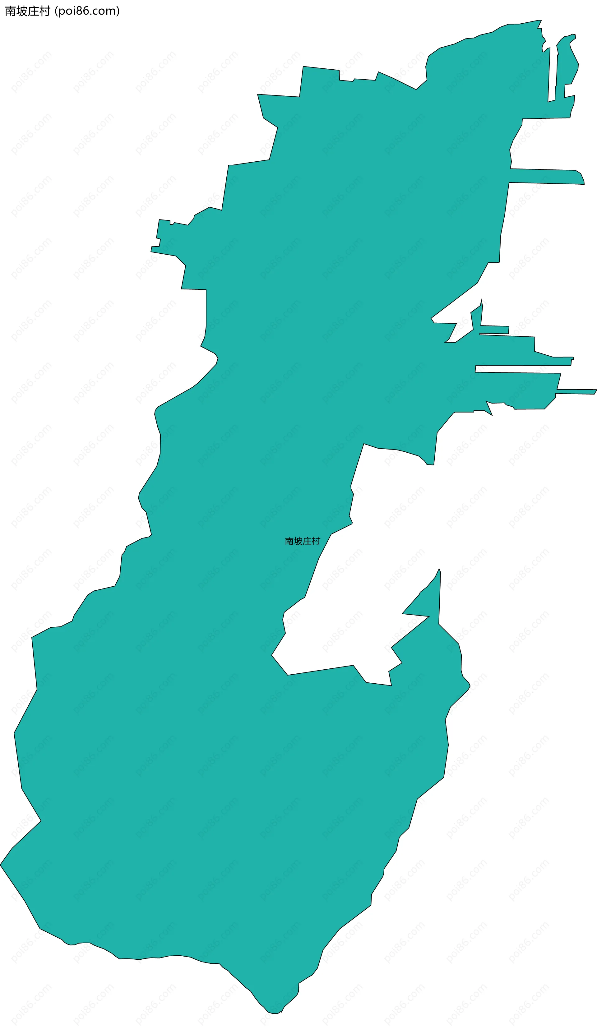 南坡庄村边界地图