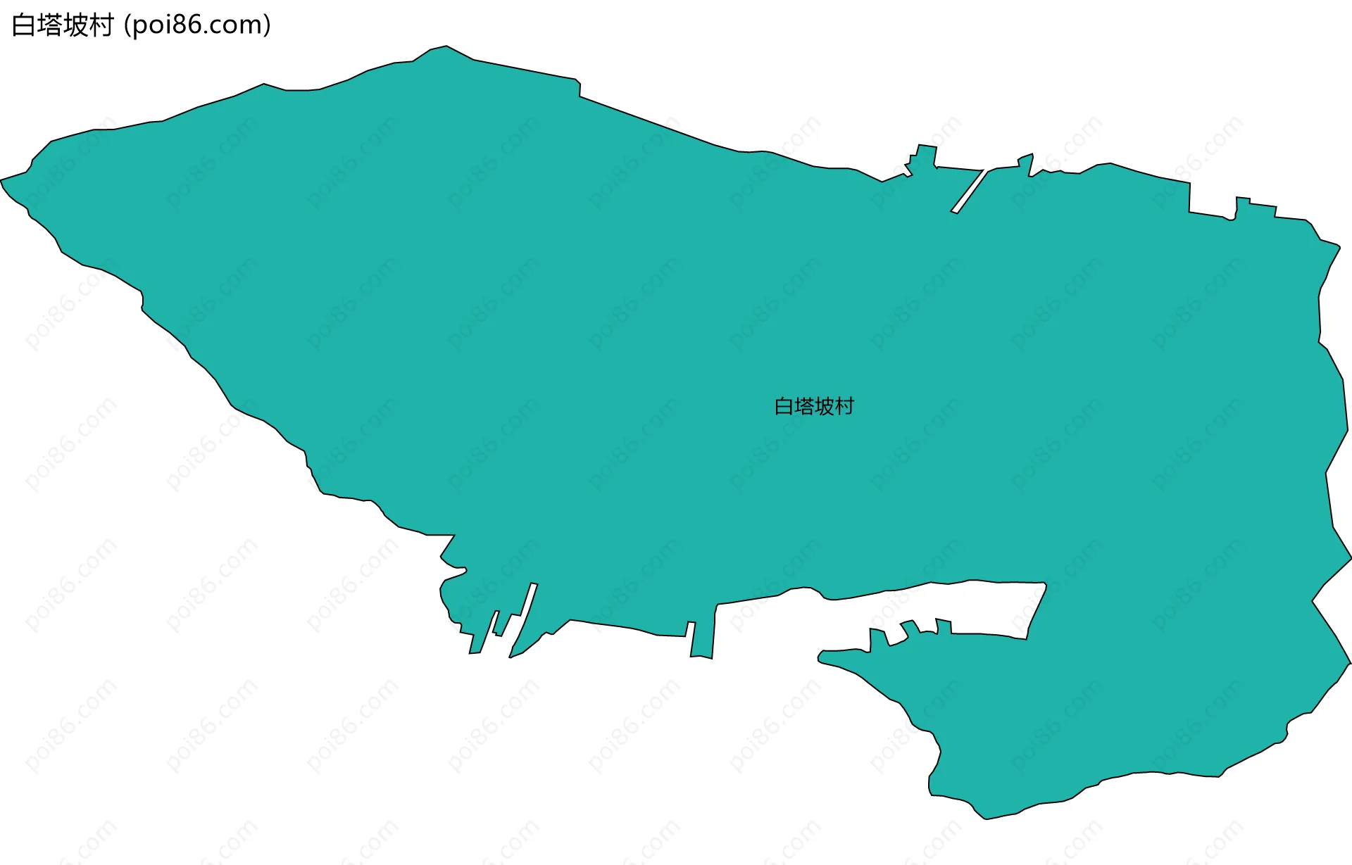 白塔坡村边界地图
