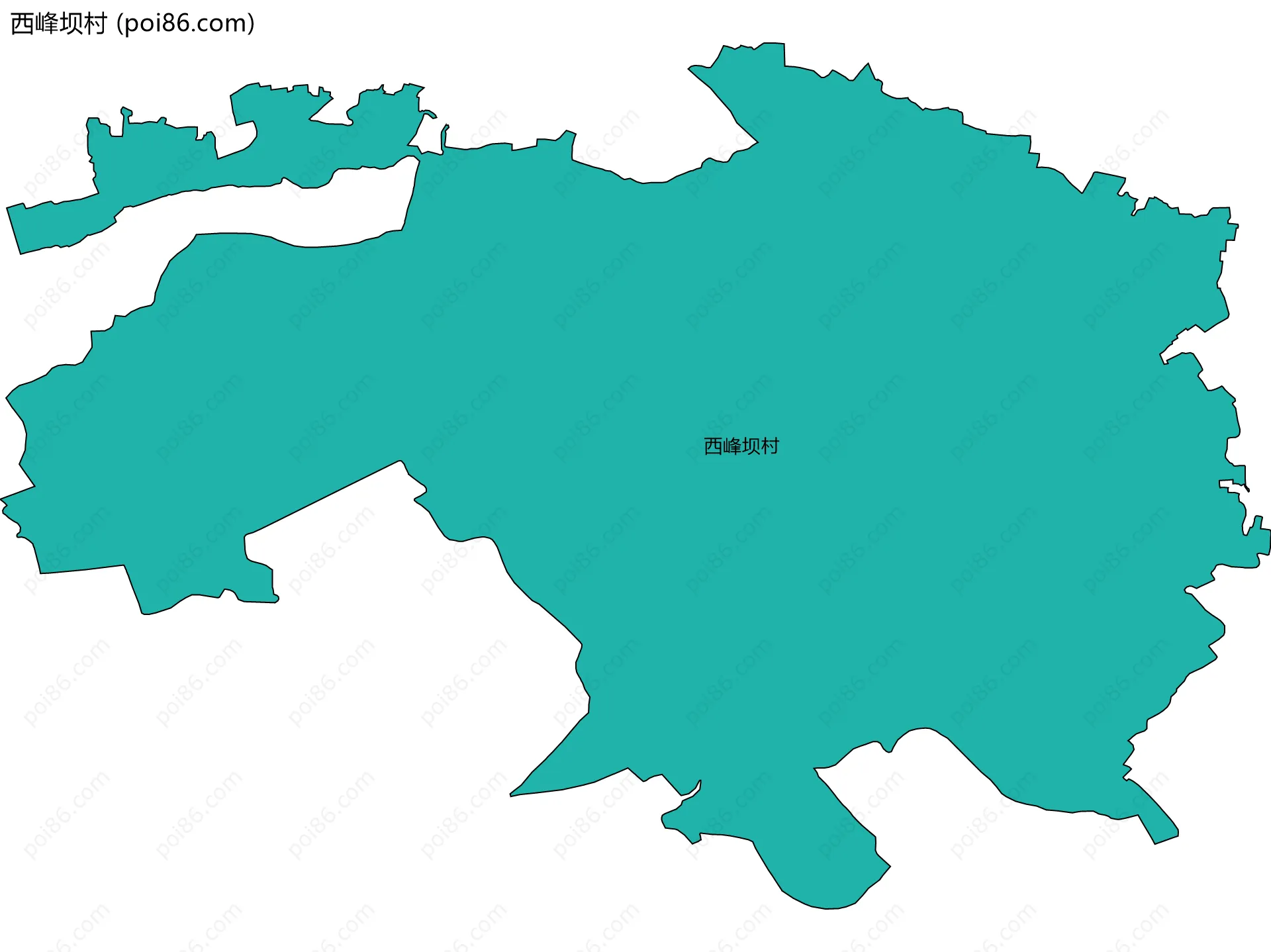 西峰坝村边界地图