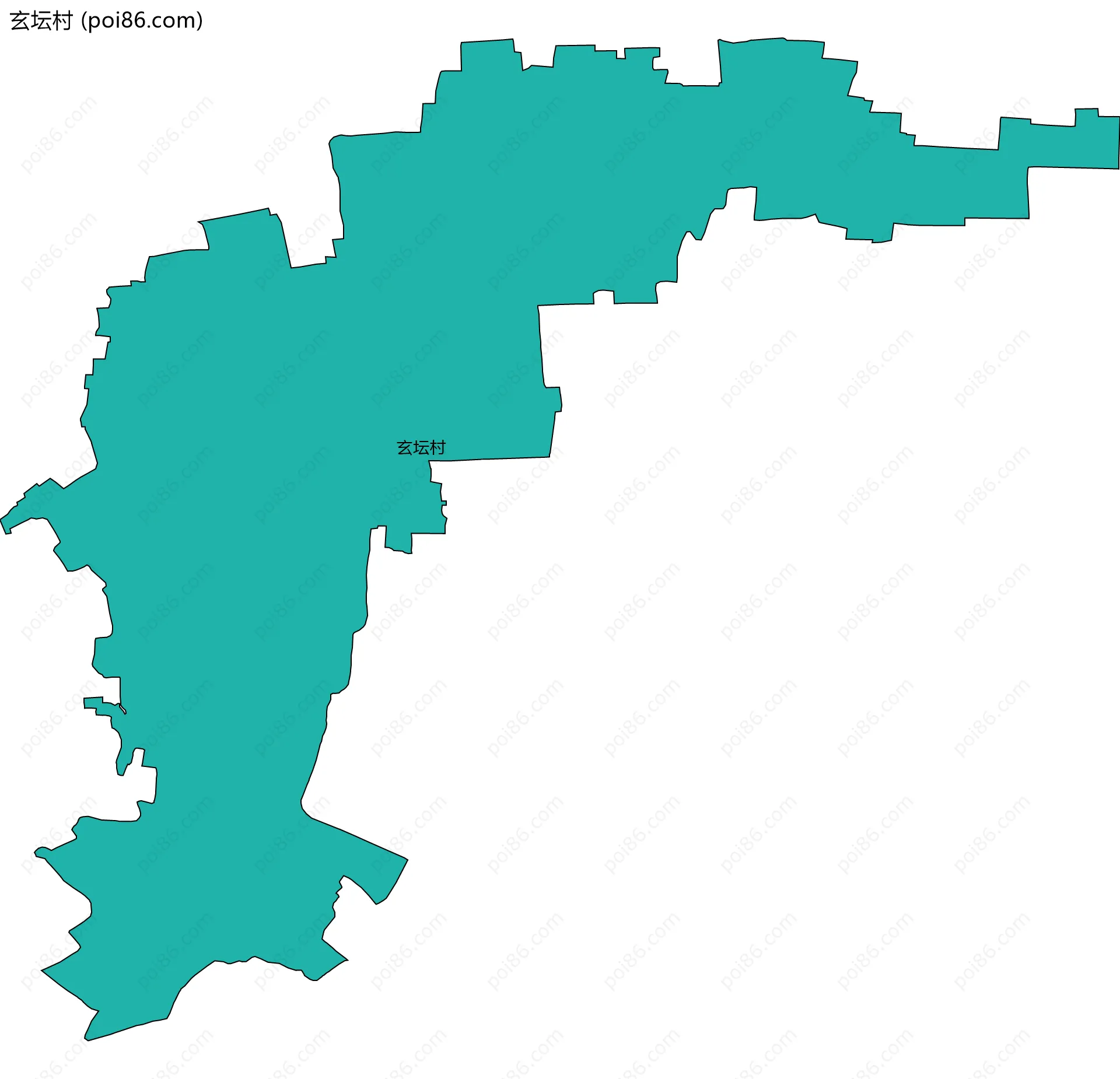 玄坛村边界地图