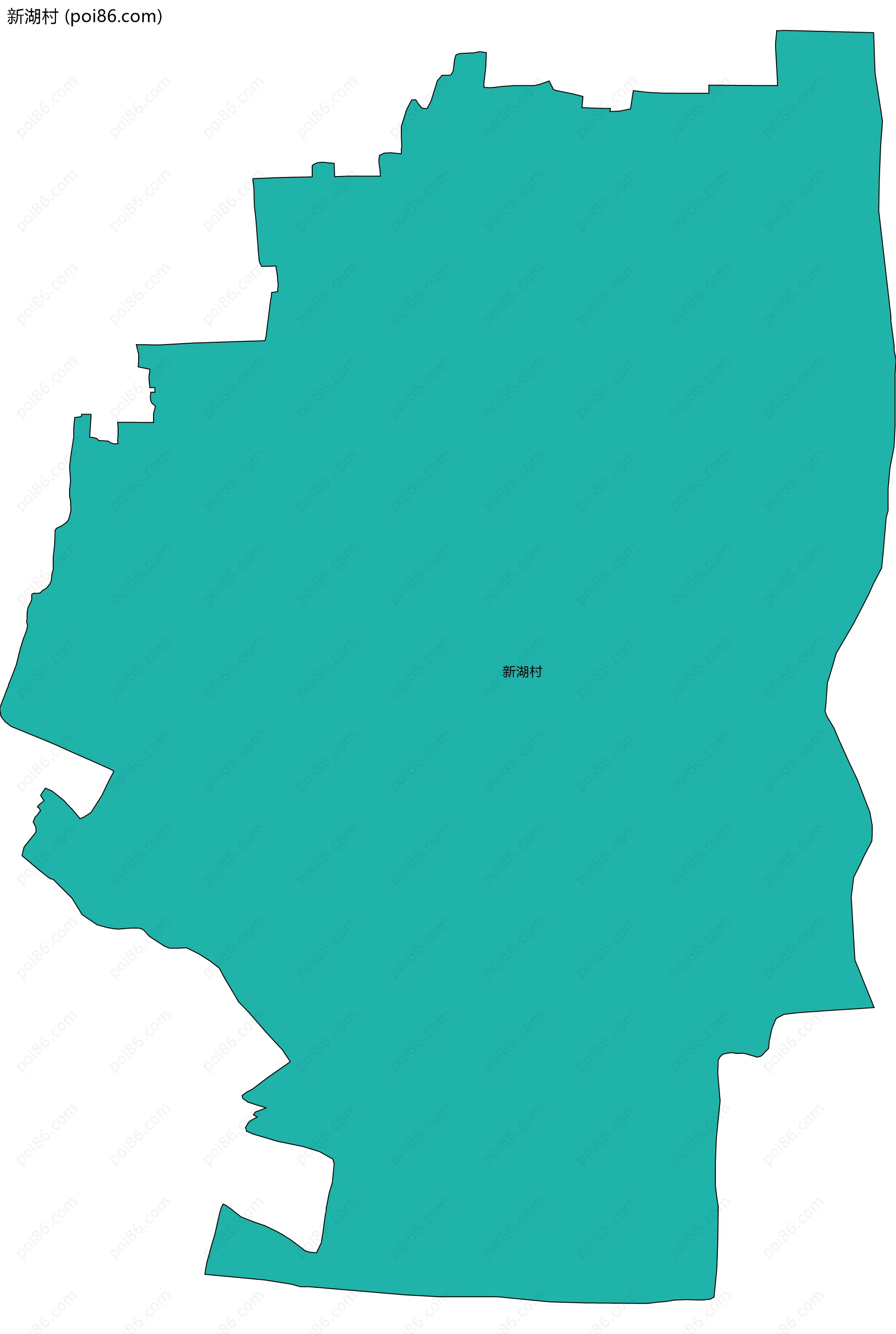 新湖村边界地图