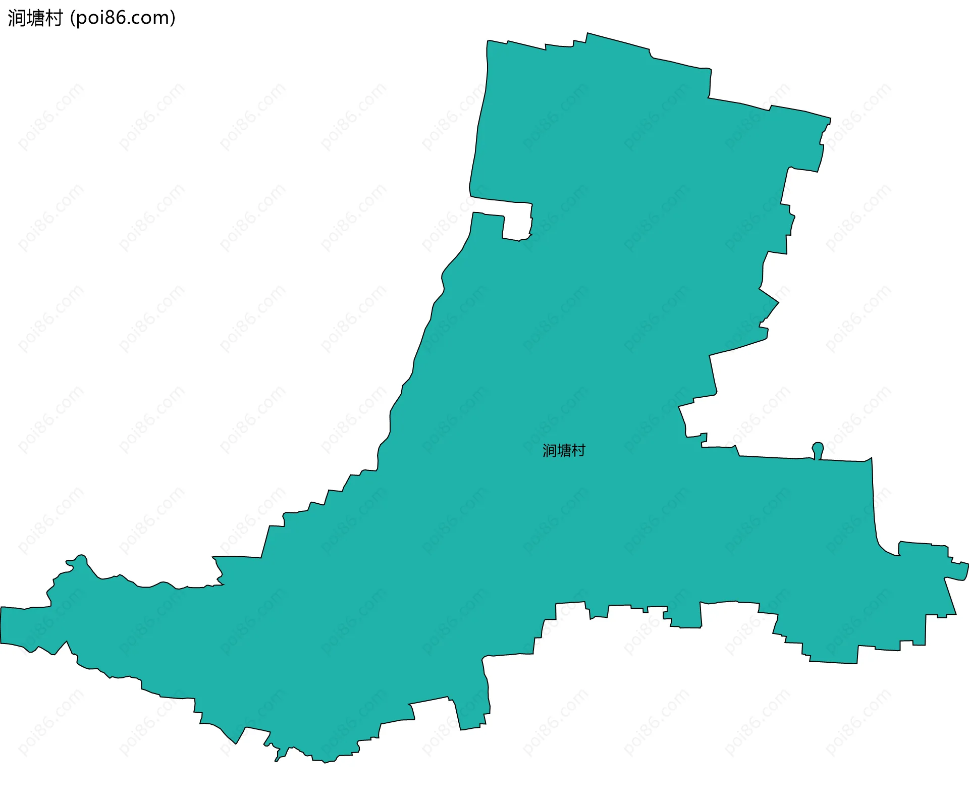 涧塘村边界地图