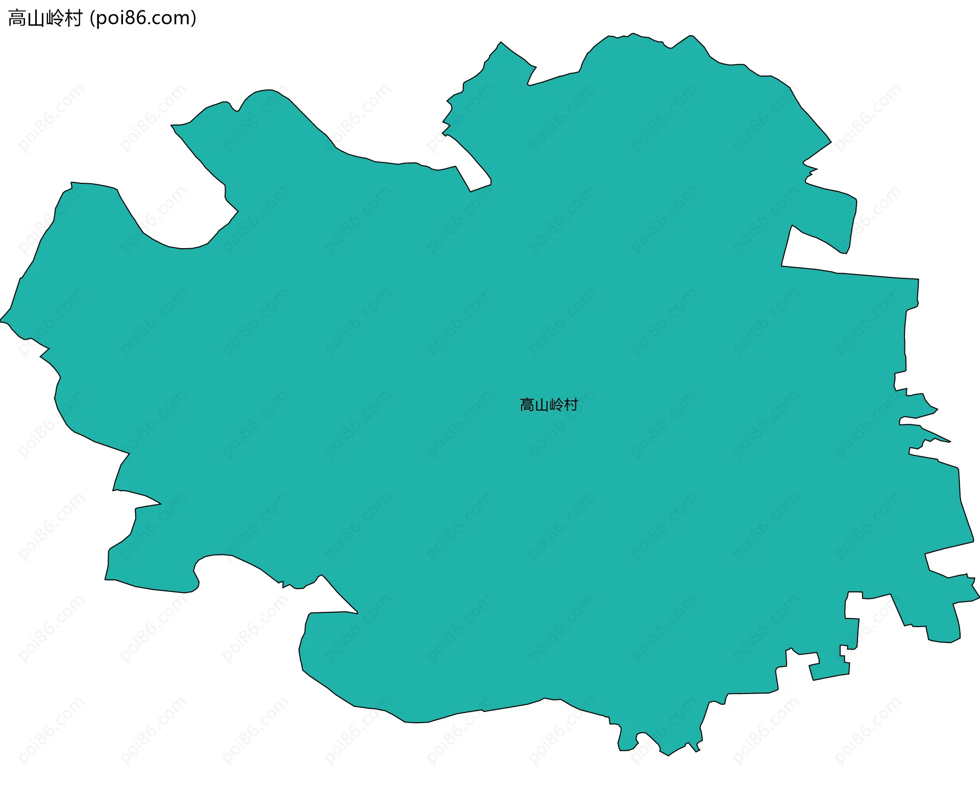 高山岭村边界地图