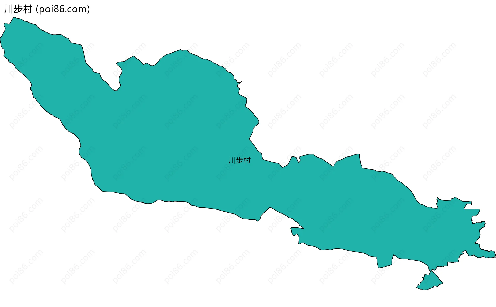 川步村边界地图