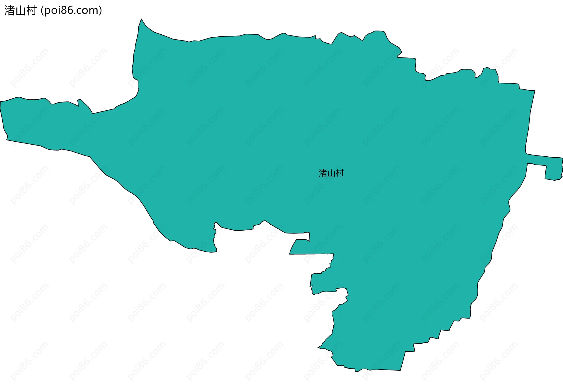 渚山村边界地图
