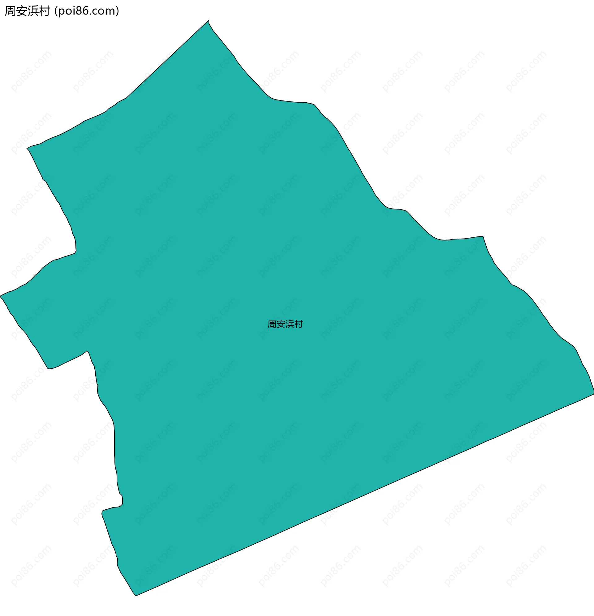 周安浜村边界地图