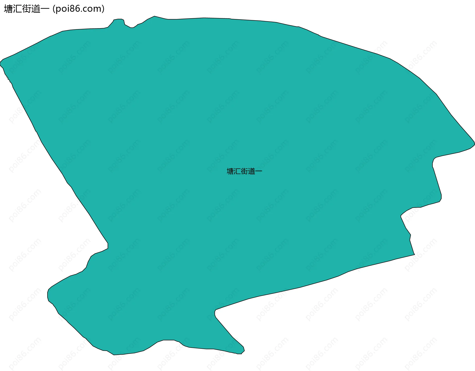 塘汇街道一边界地图