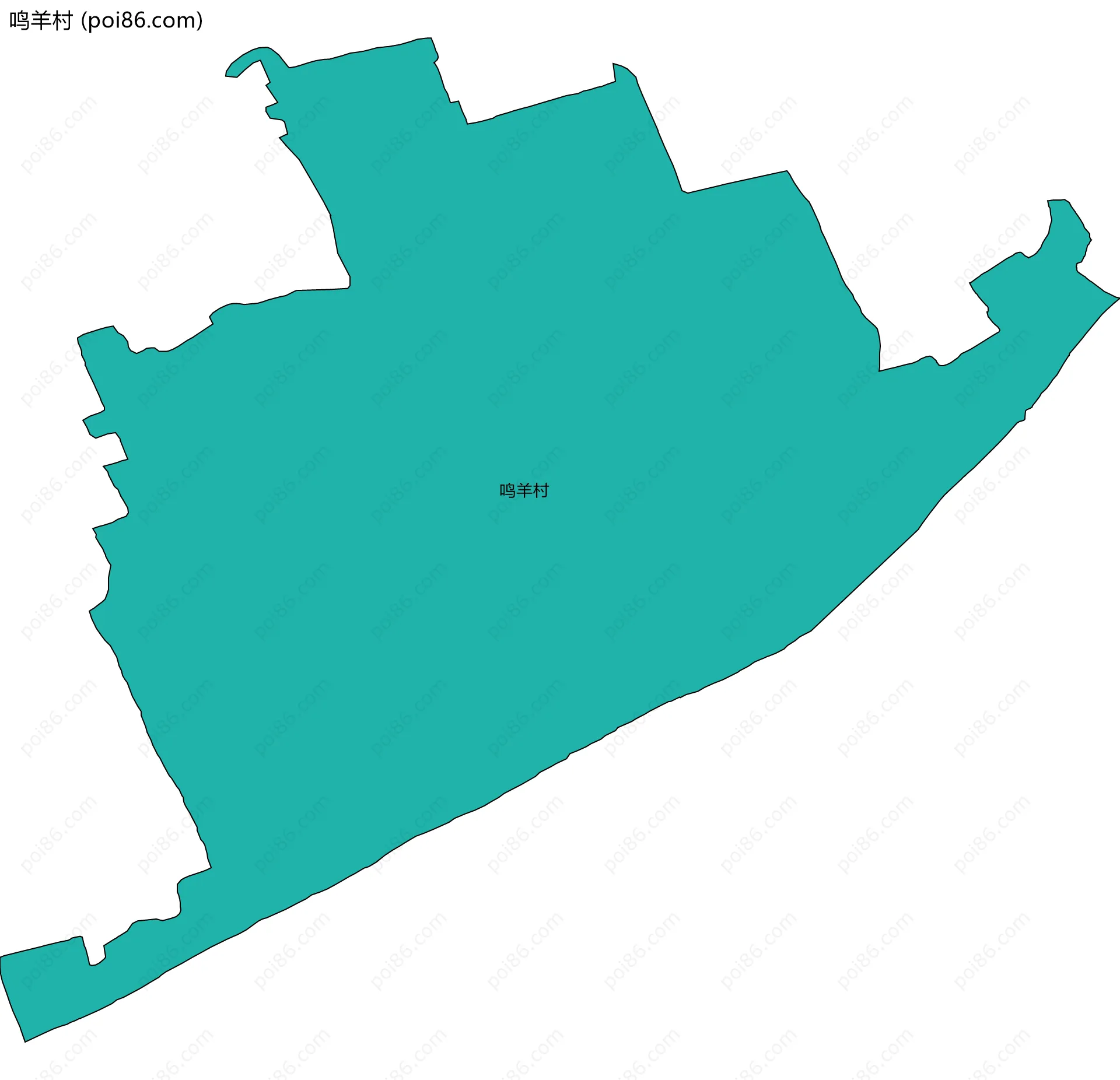 鸣羊村边界地图