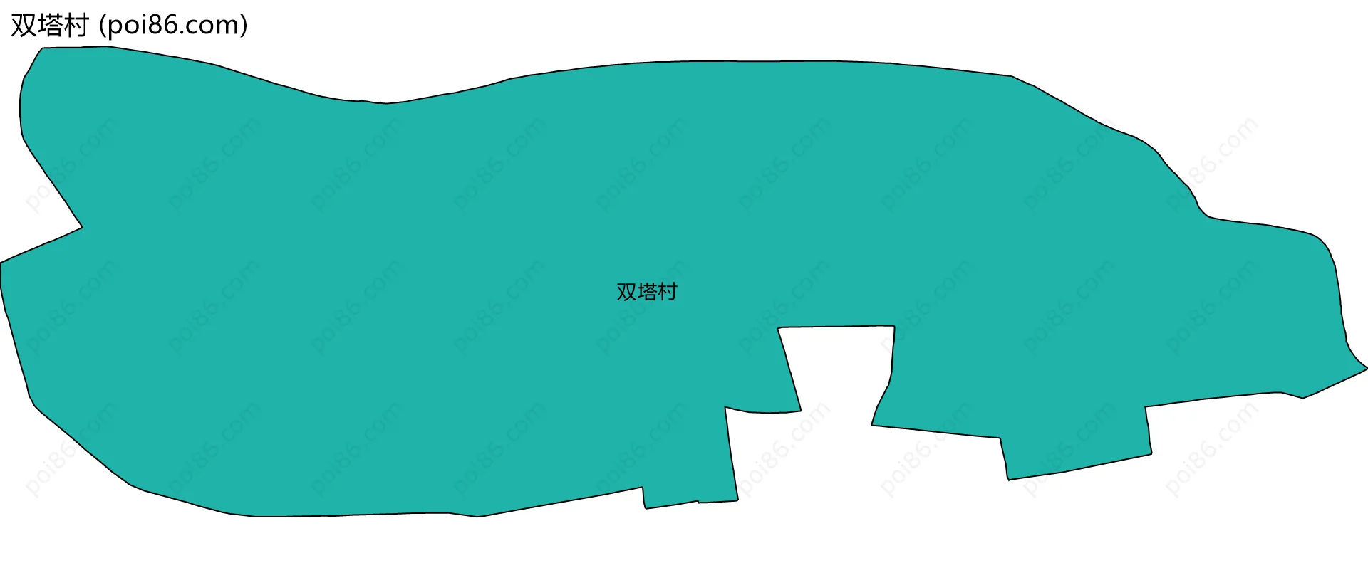 双塔村边界地图