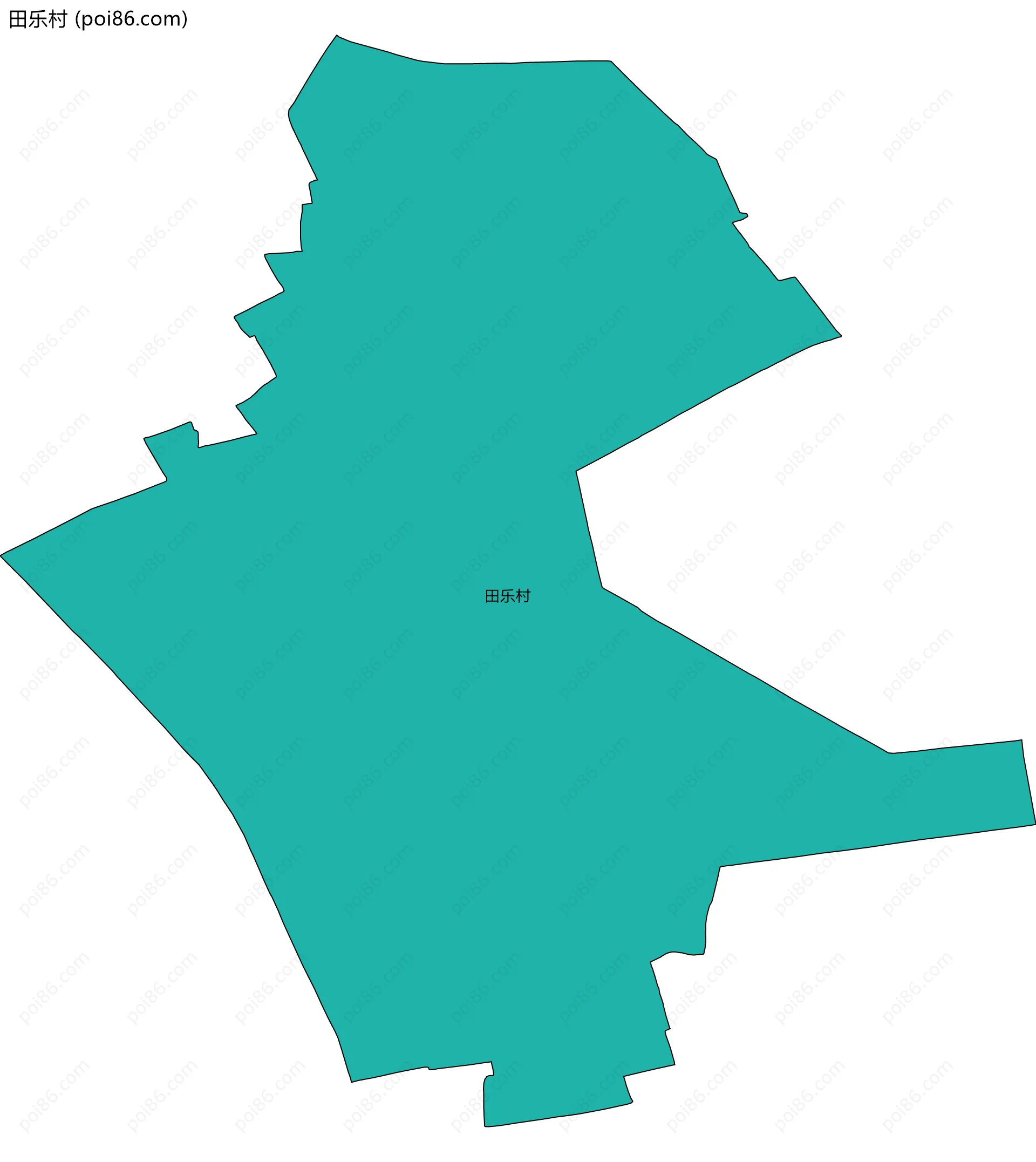 田乐村边界地图