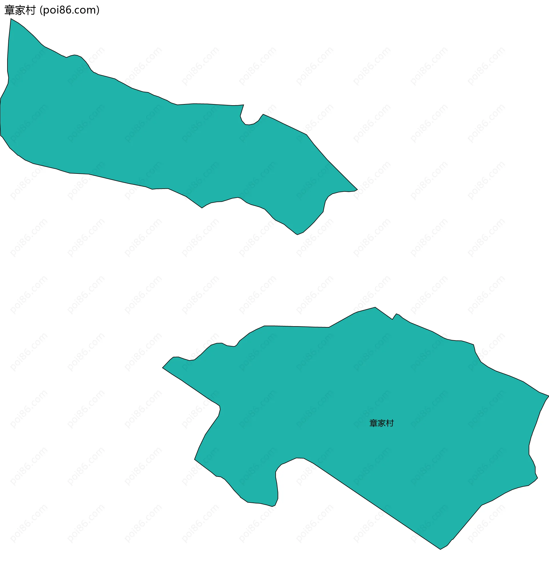 章家村边界地图