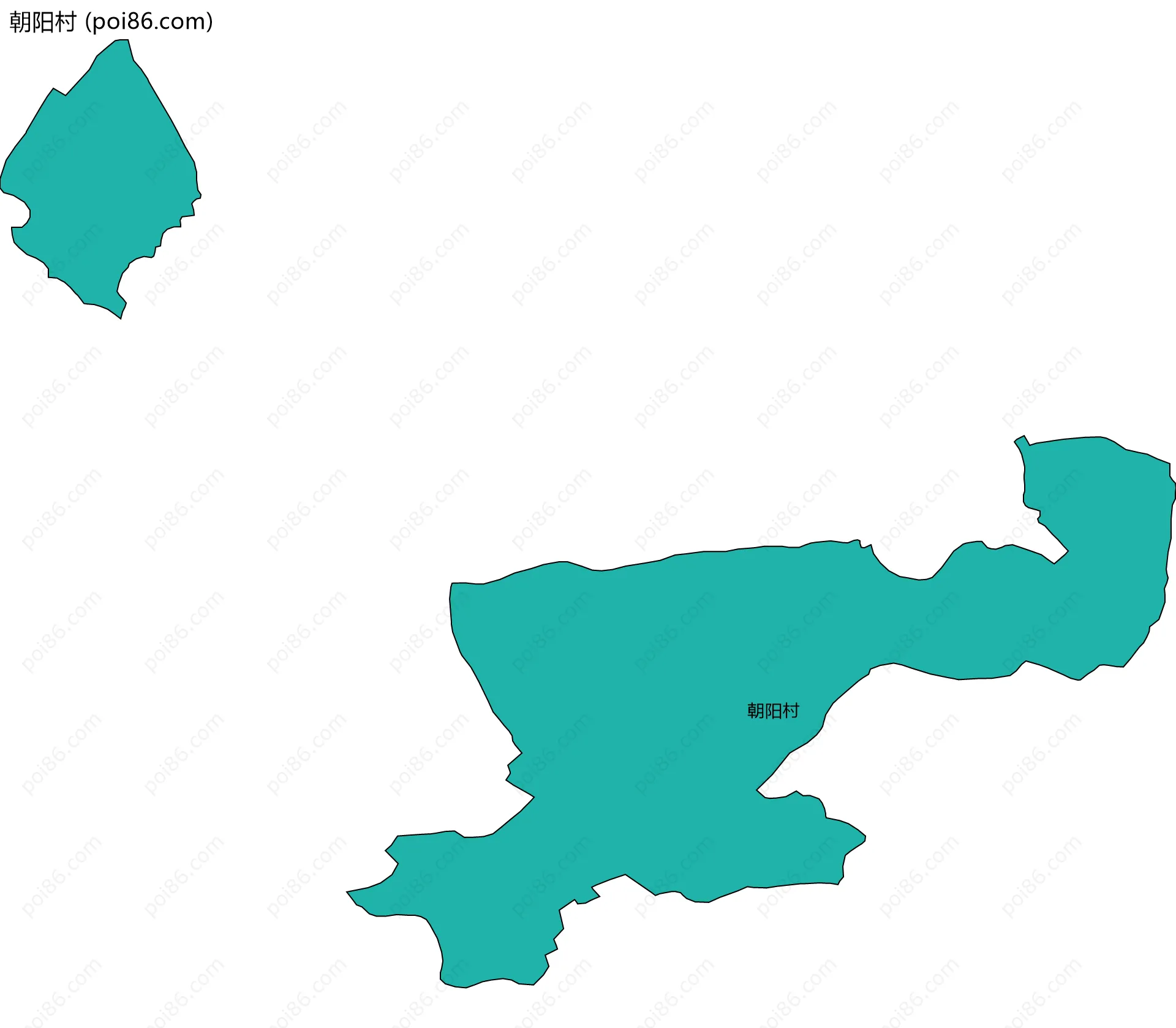 朝阳村边界地图