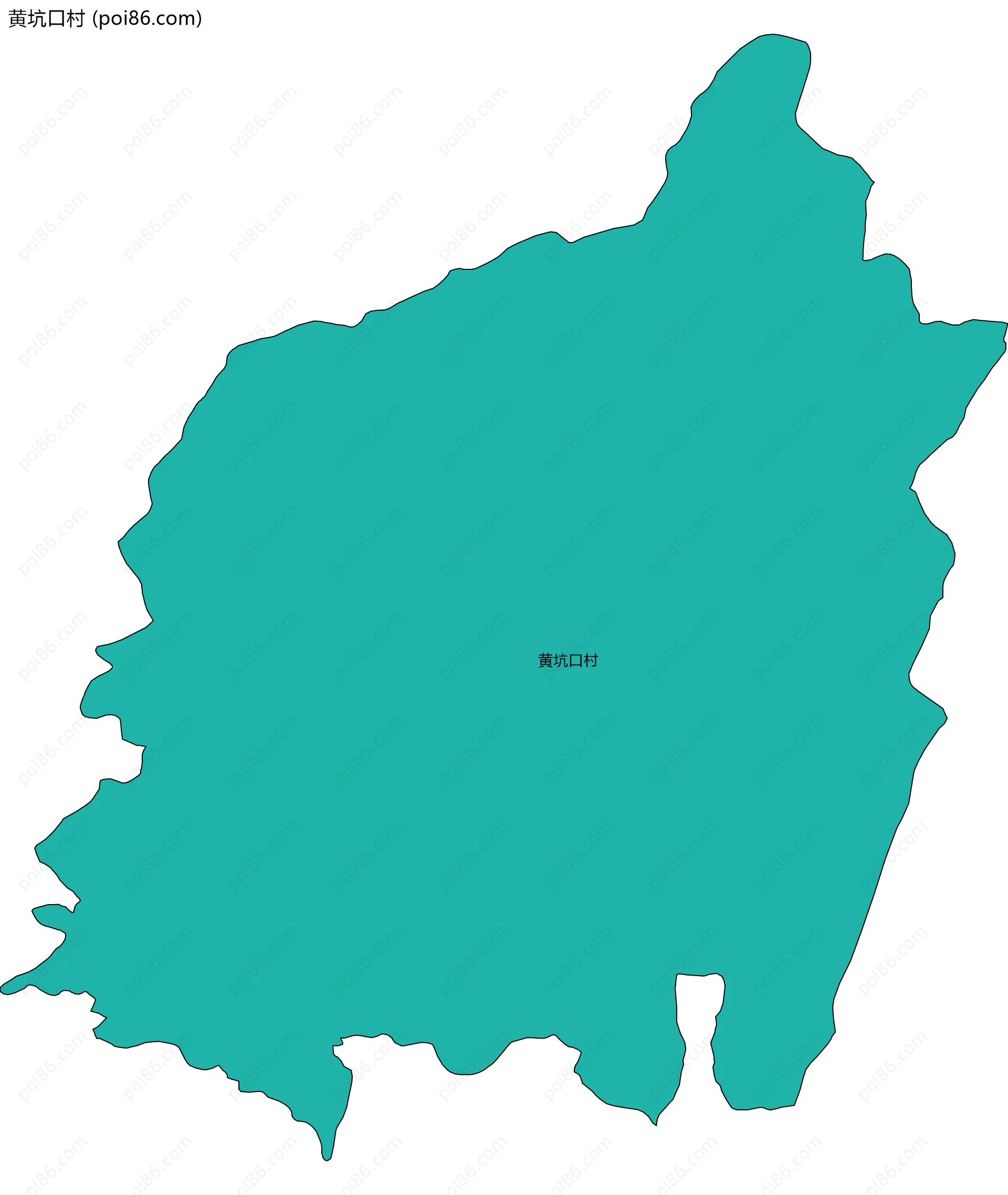 黄坑口村边界地图