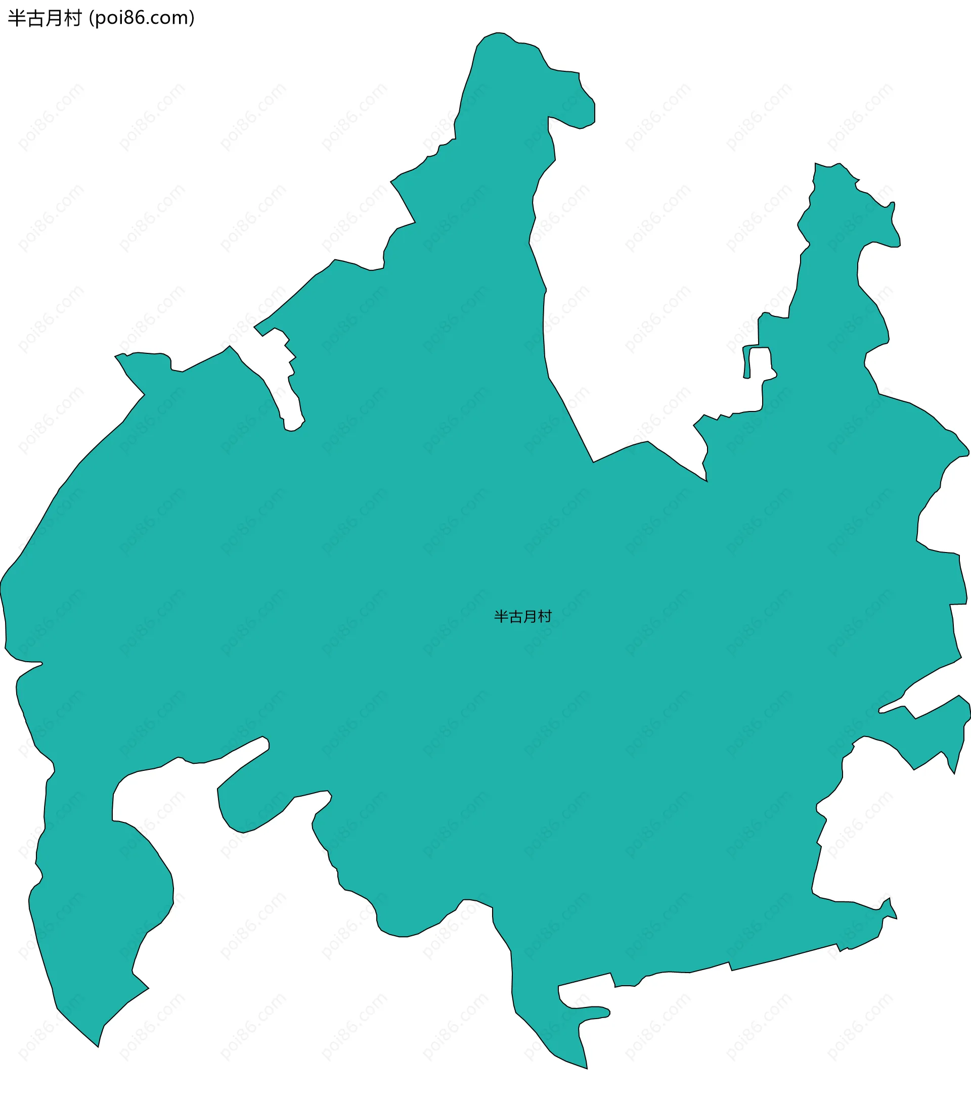 半古月村边界地图