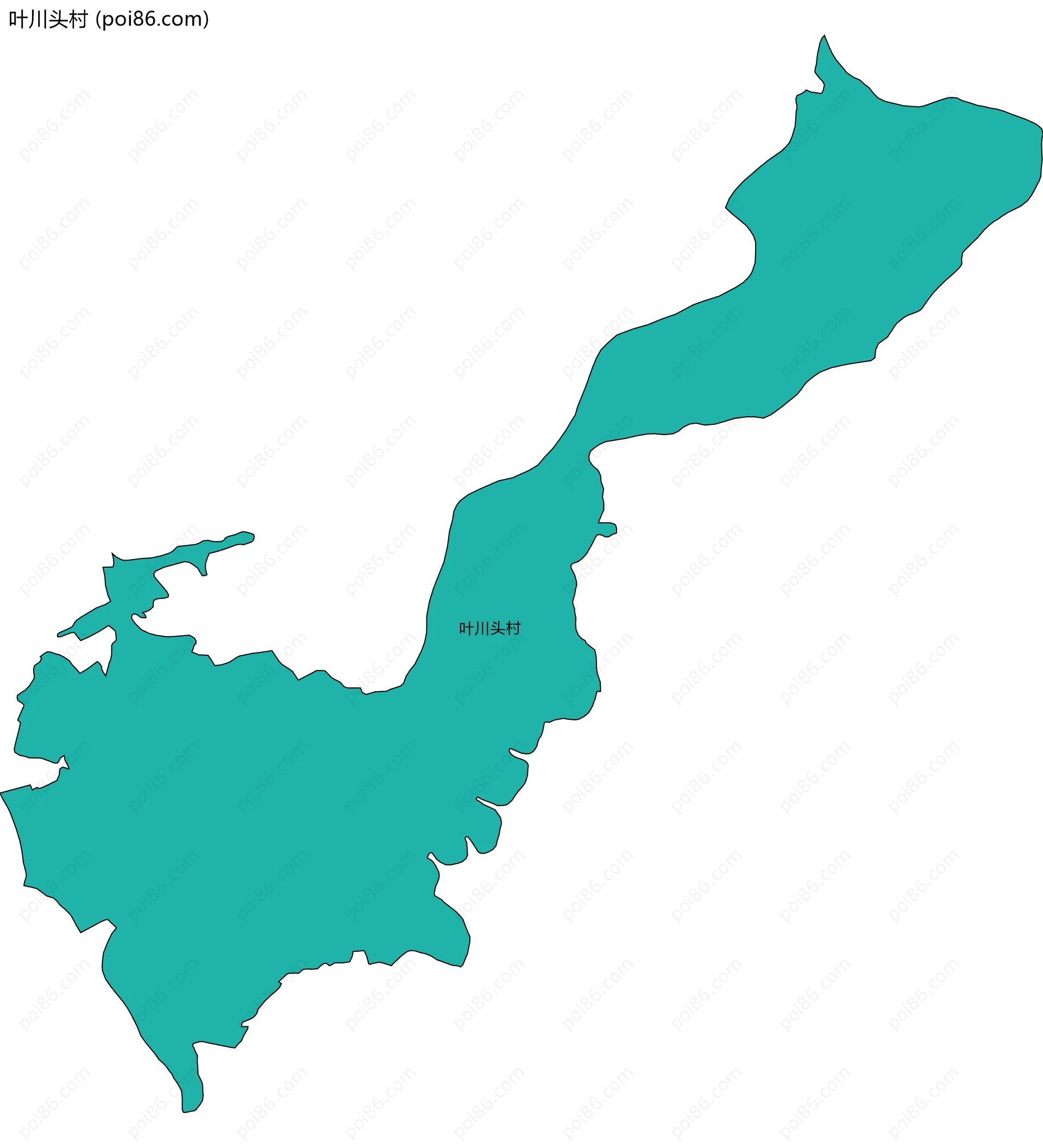 叶川头村边界地图