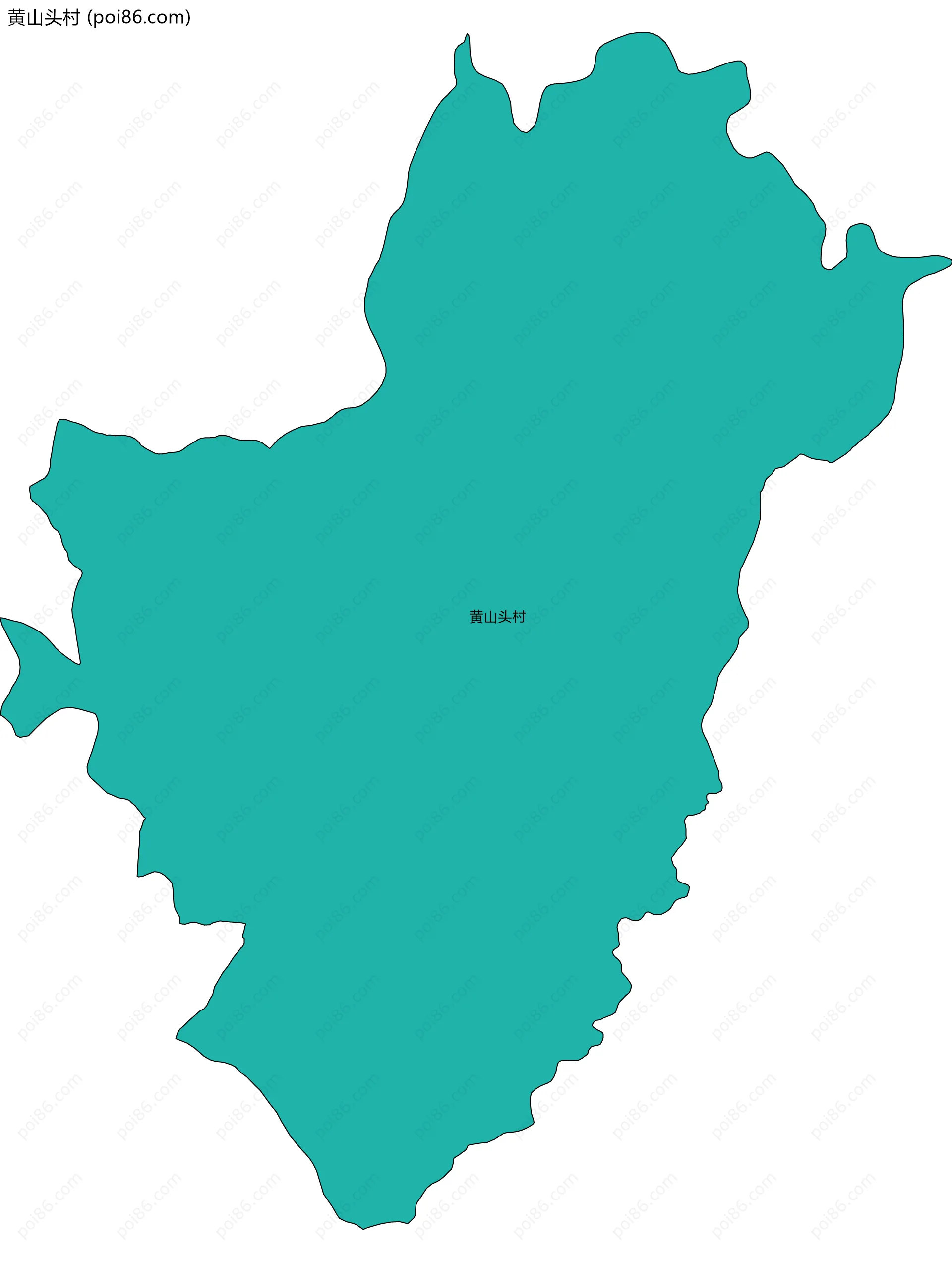 黄山头村边界地图