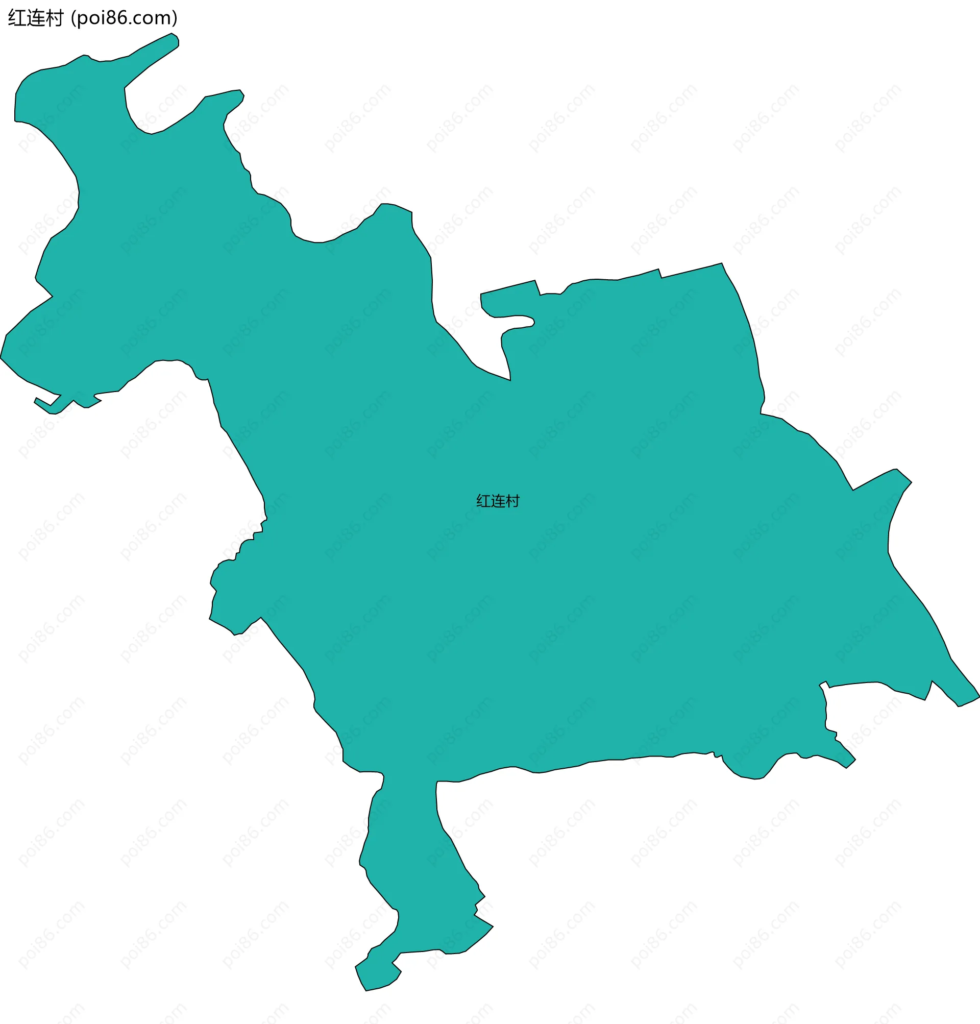 红连村边界地图