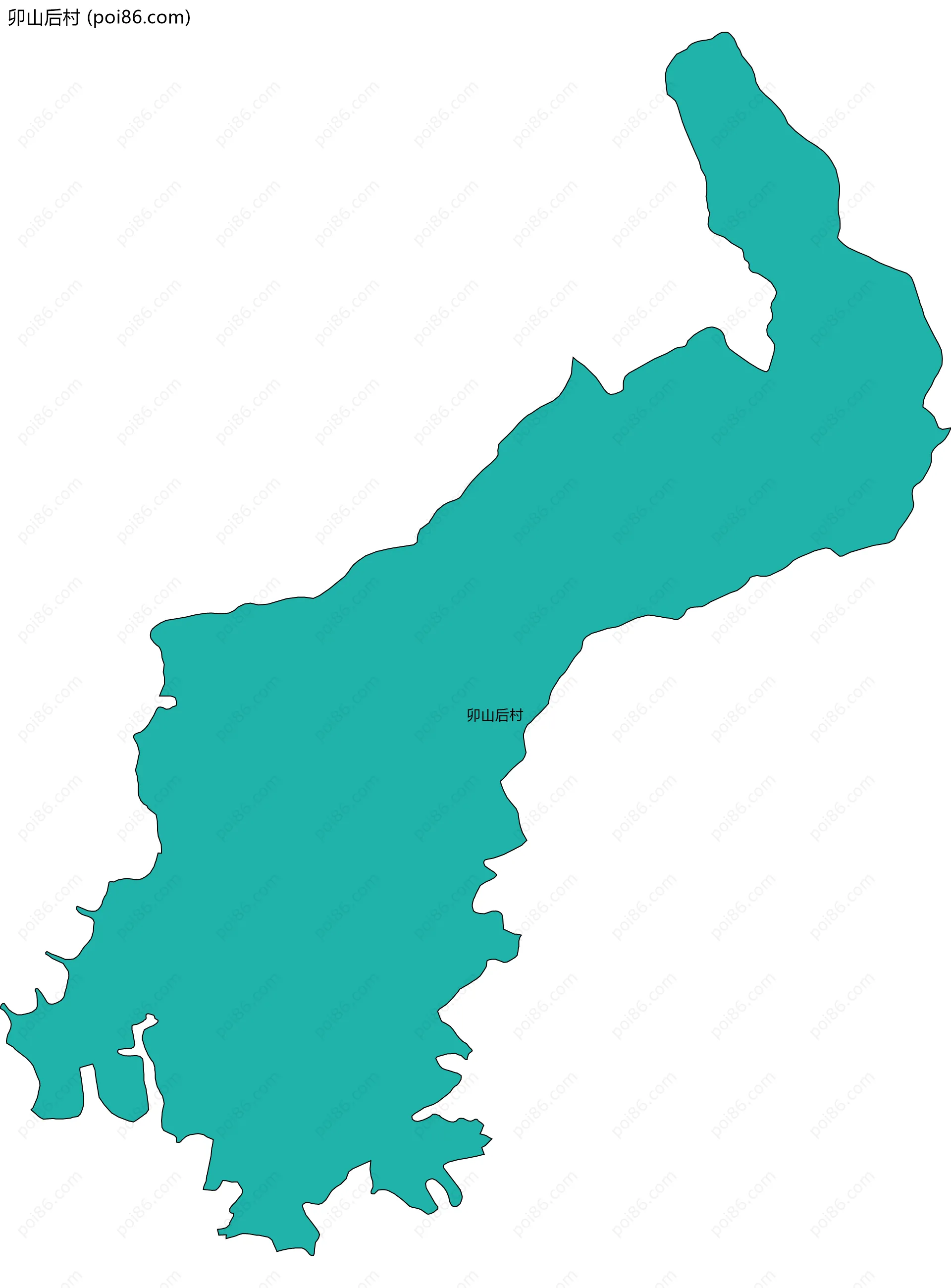 卯山后村边界地图