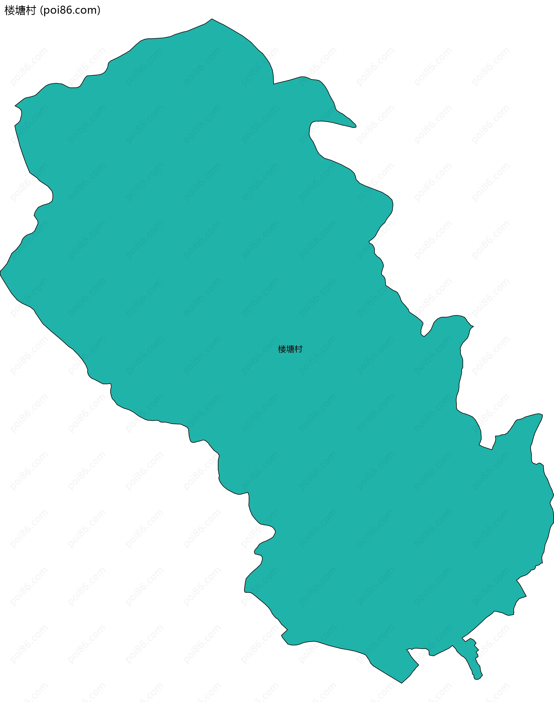 楼塘村边界地图