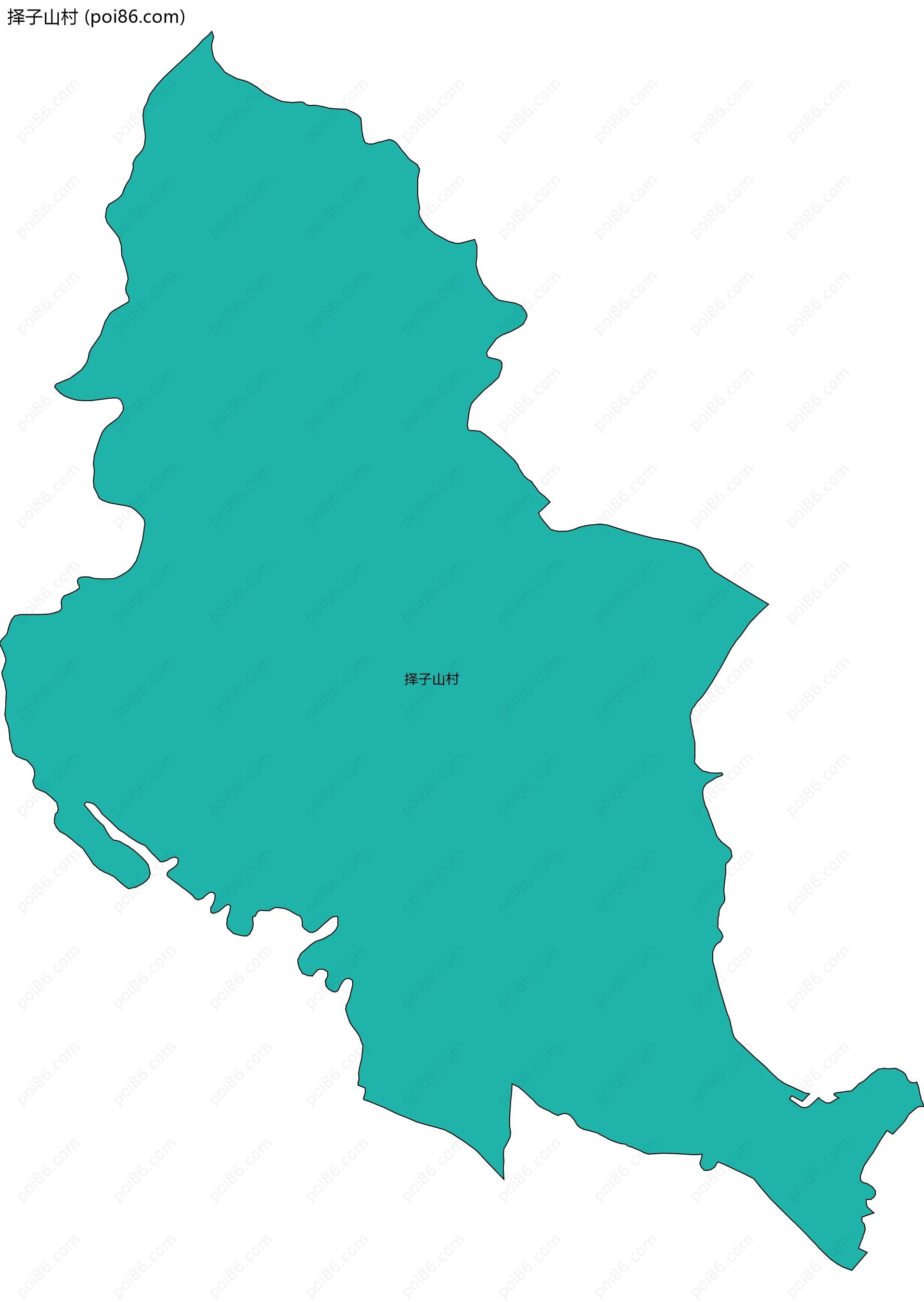 择子山村边界地图