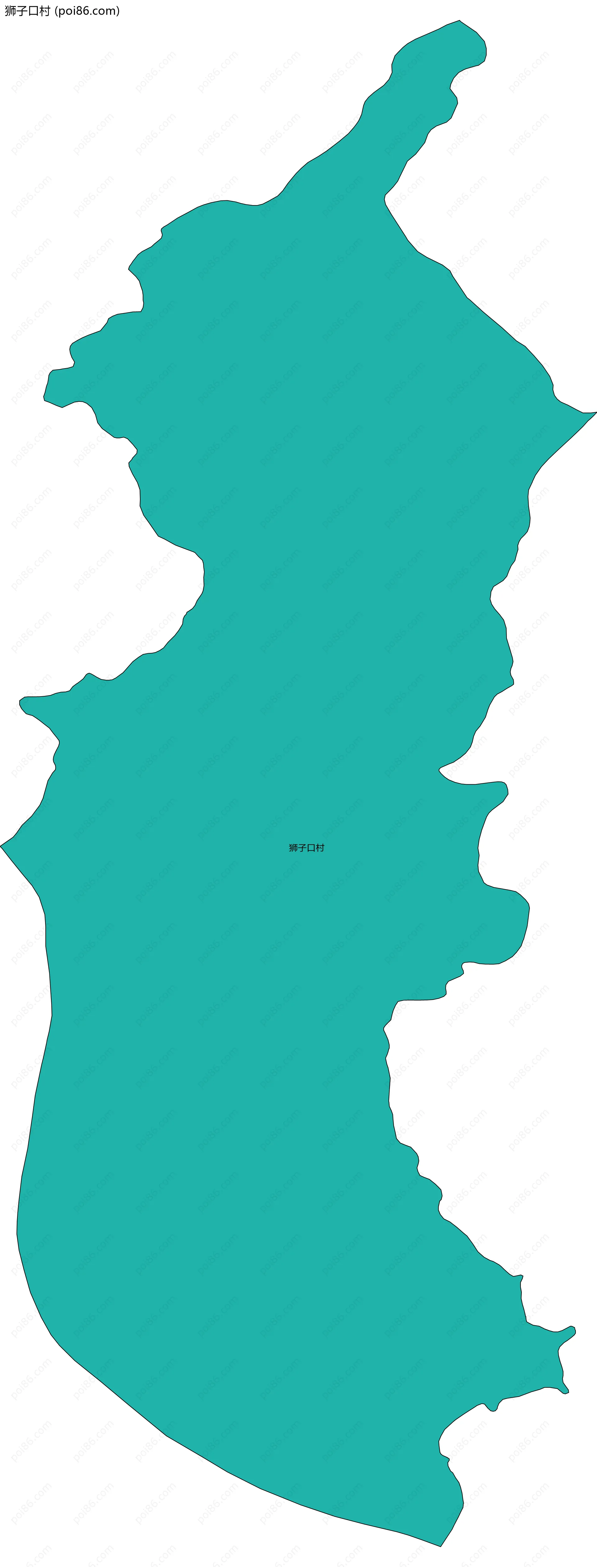 狮子口村边界地图