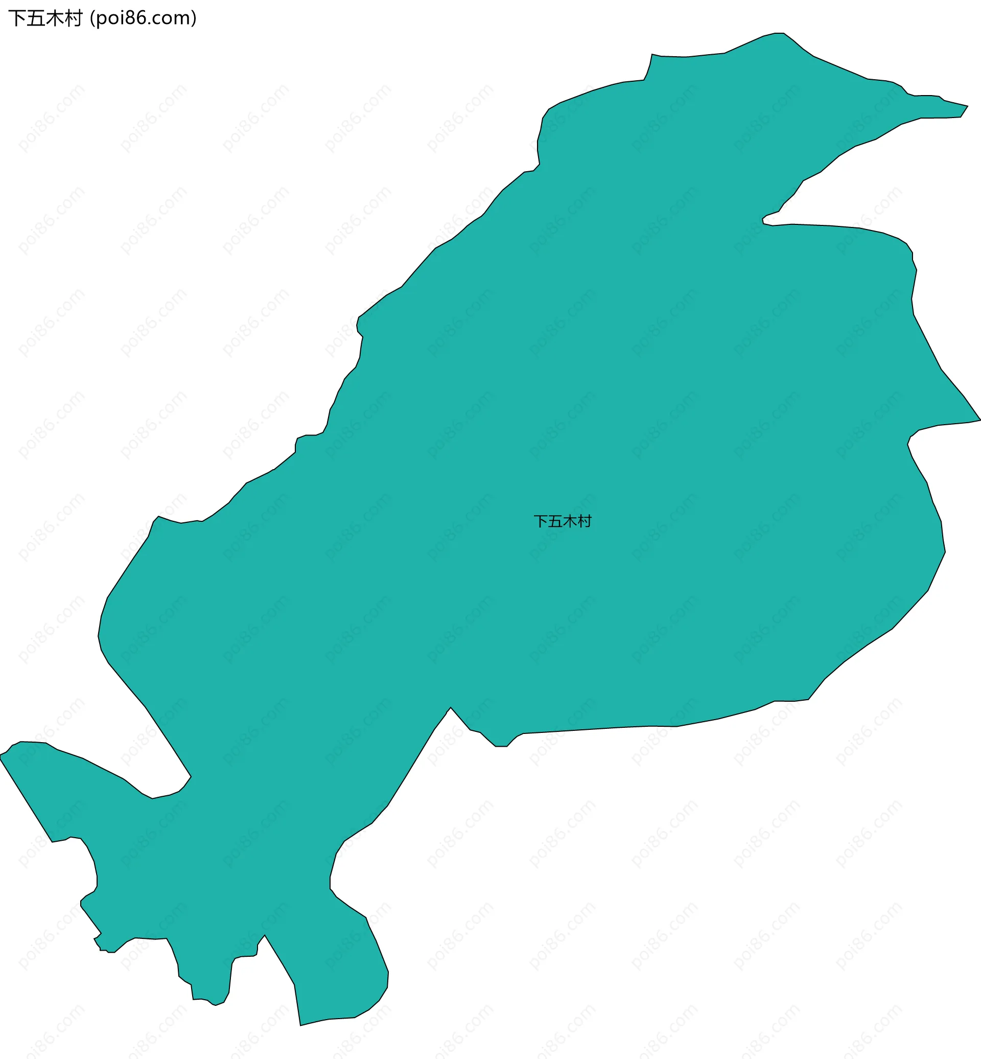 下五木村边界地图