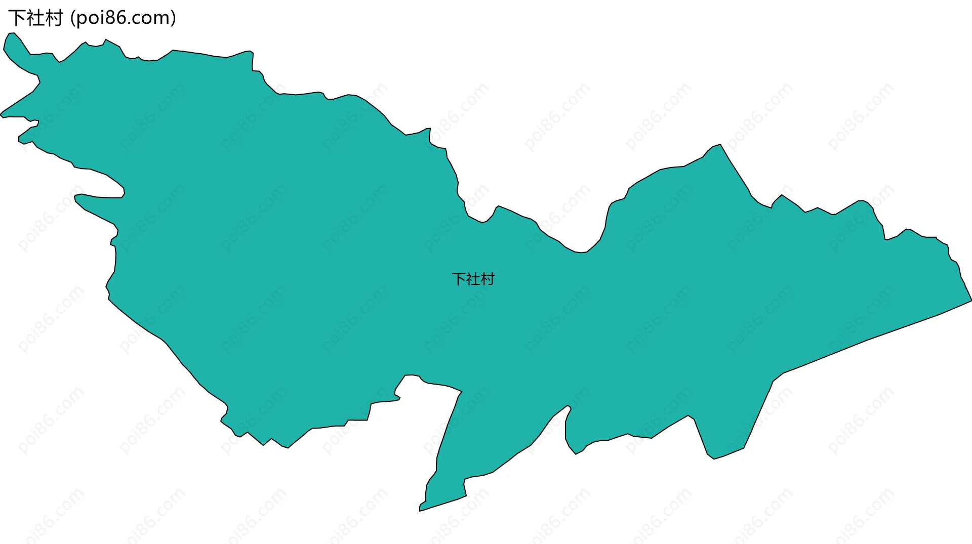 下社村边界地图